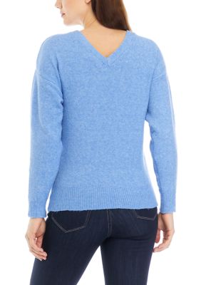 Women's Ribbed V-Neck Sweater