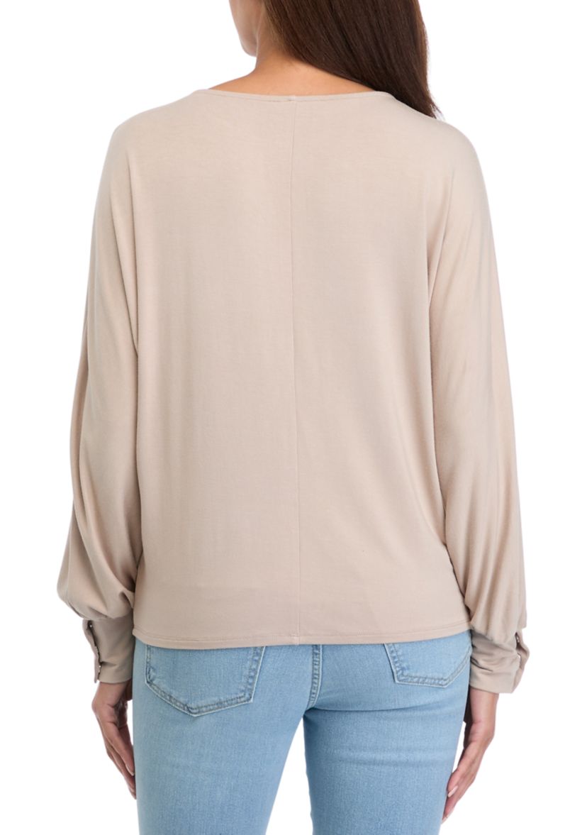 Womens Long Sleeve Knit Top