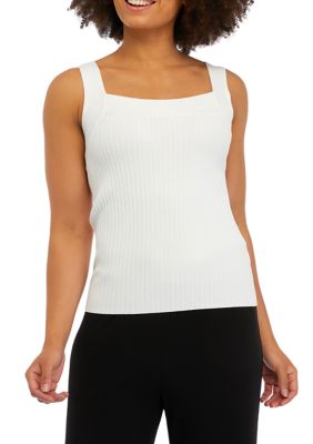 Women's Square Neck Ribbed Tank Top