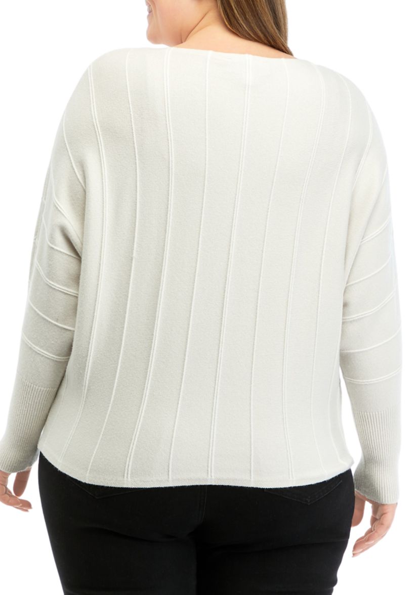 Plus Size Solid Sweater