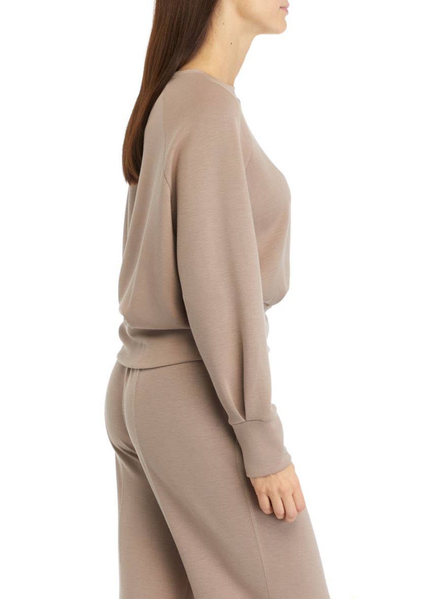 Womens Long Sleeve Raglan Scuba Sweatshirt