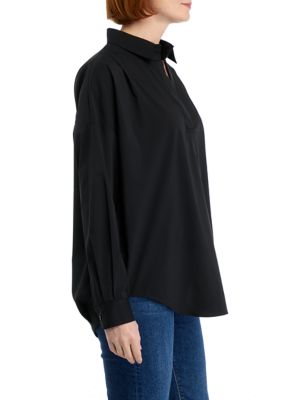 Women's Long Sleeve Popover Top