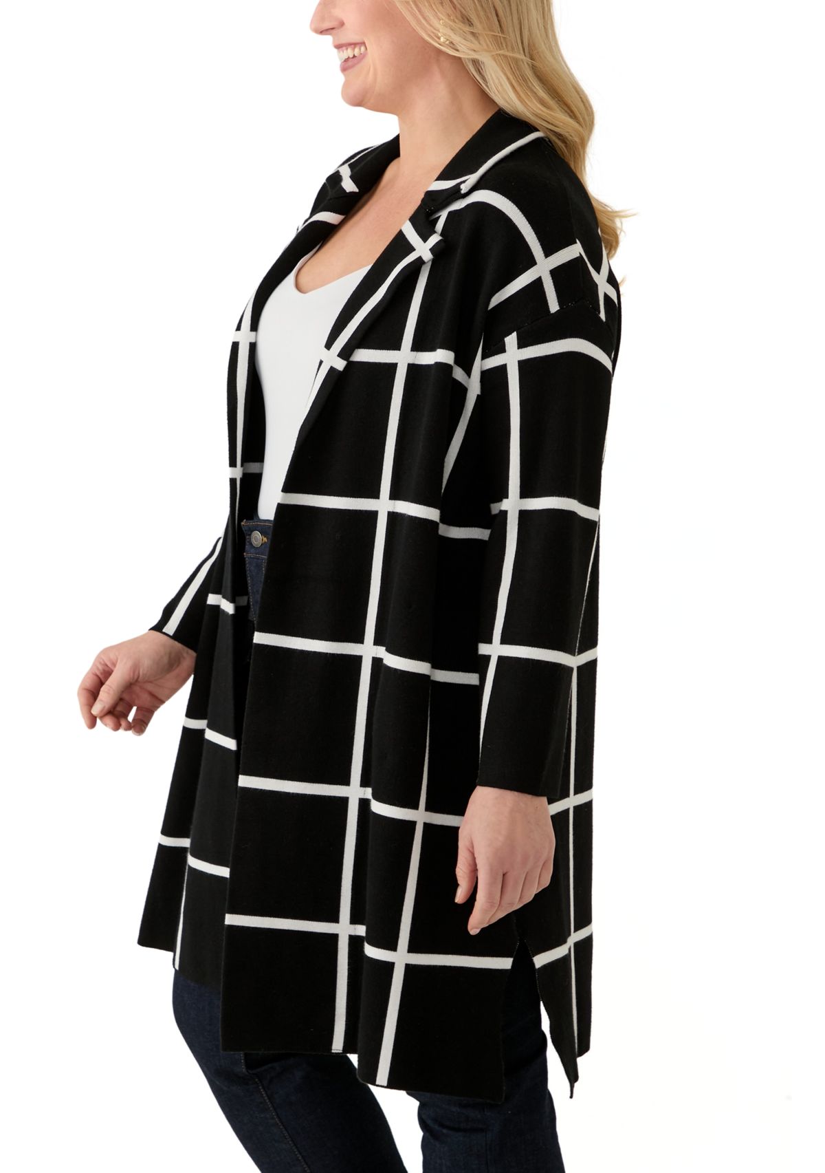 Magaschoni Plus Size Notch Collar Coatigan | Belk