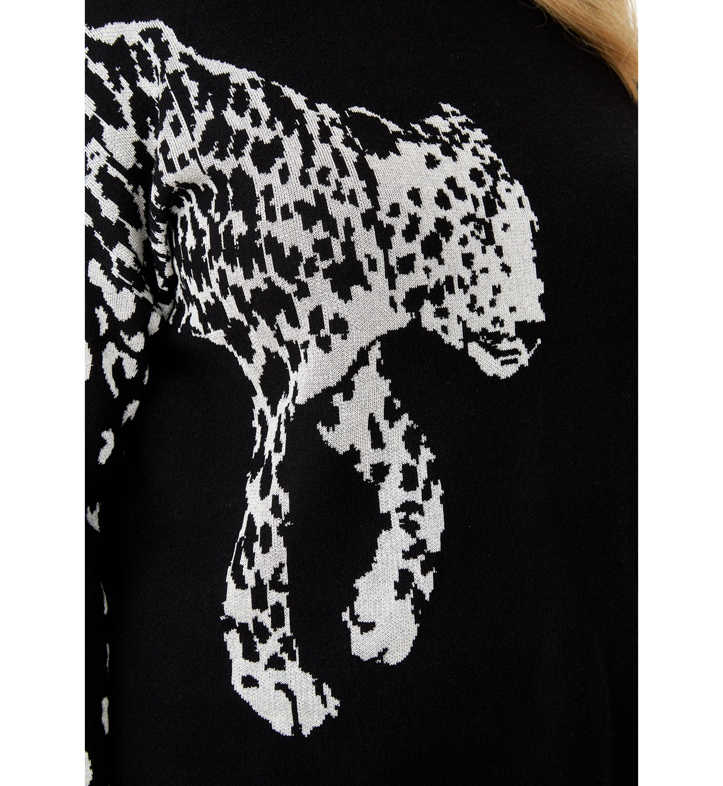 Plus Size Jacquard Graphic Sweater