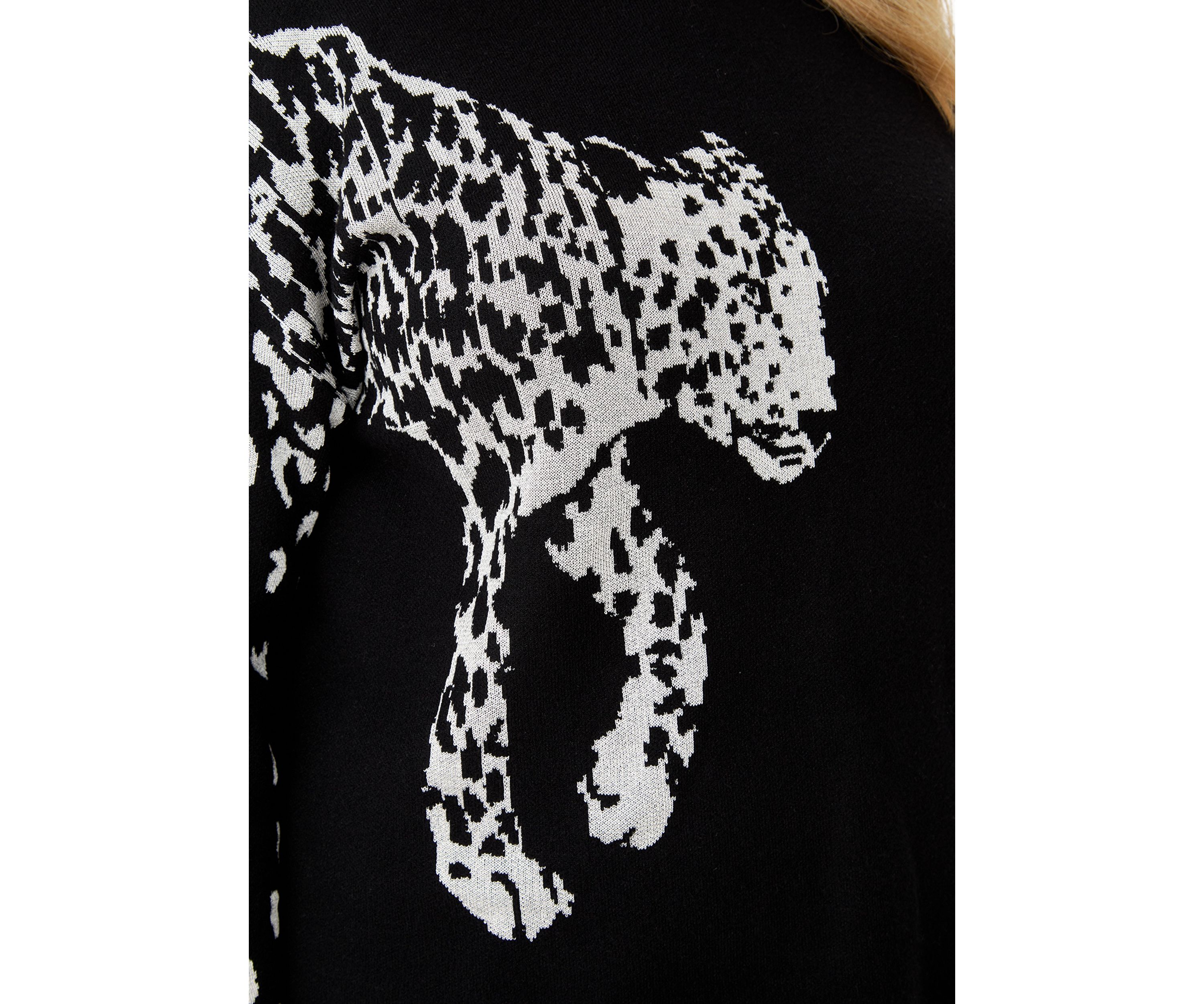 Plus Size Jacquard Graphic Sweater