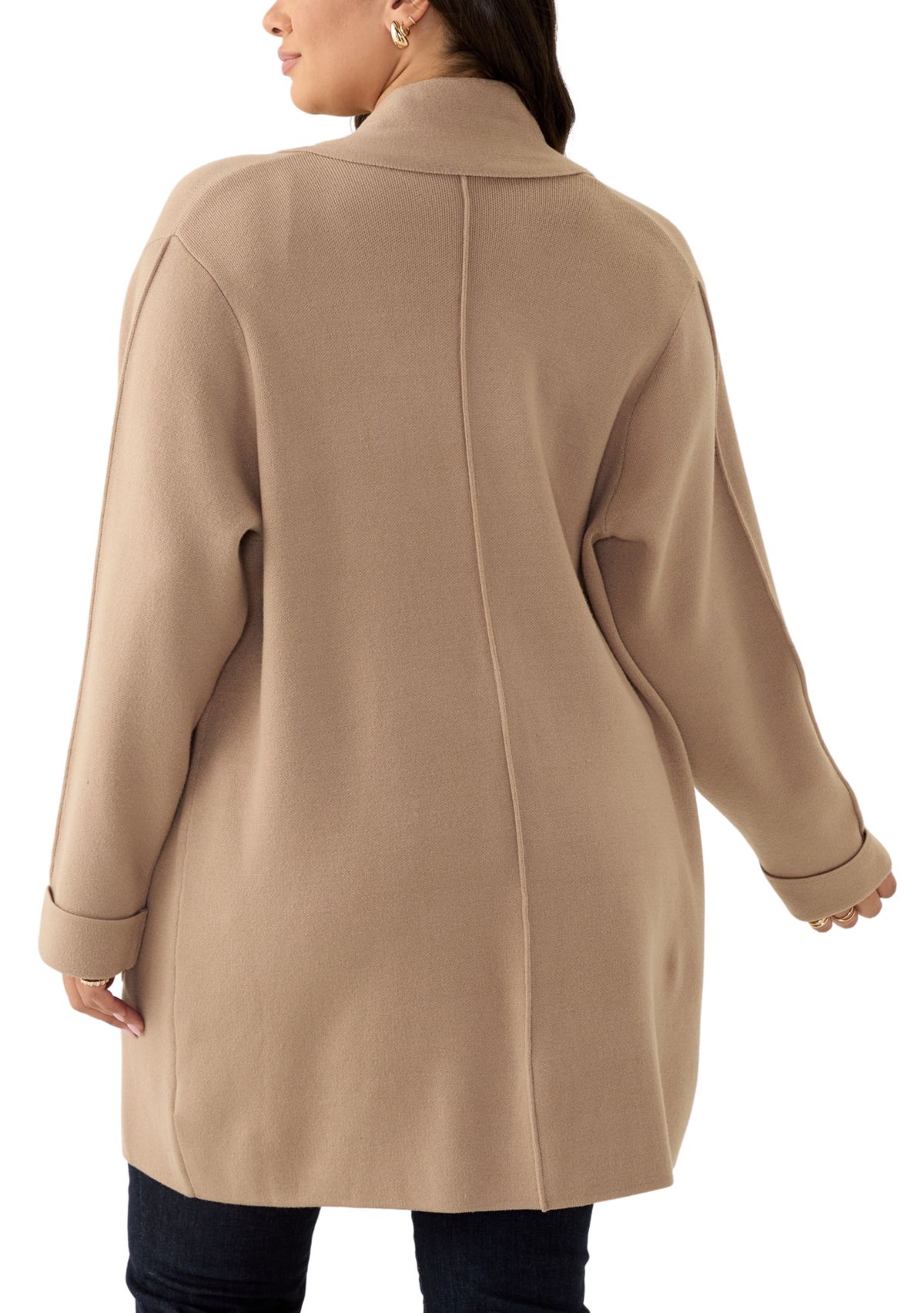 Plus Size Fringe Detail Cardigan 