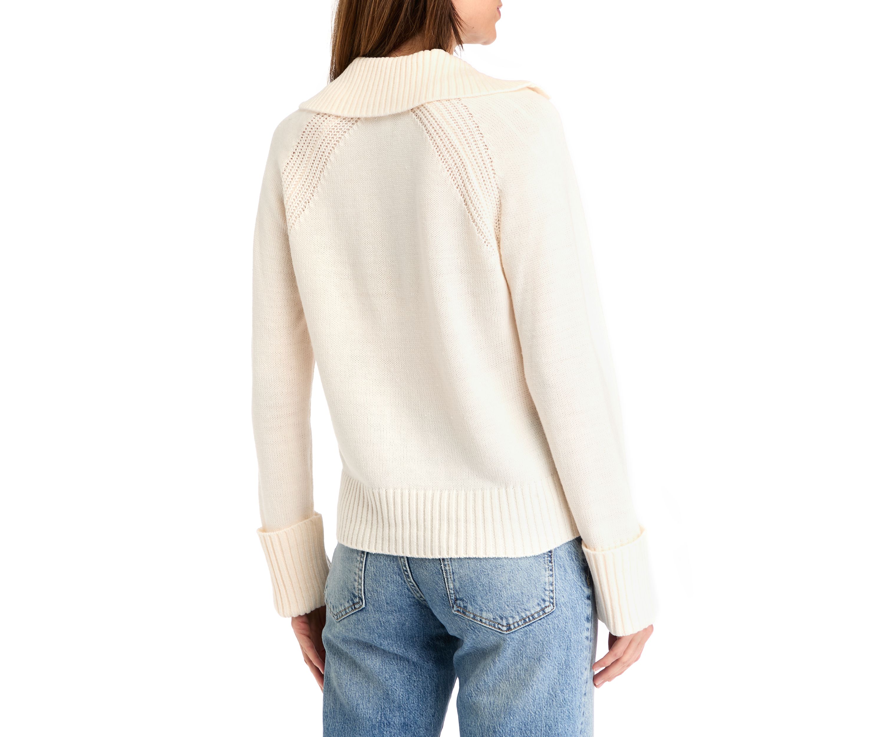 Womens Johnny Collar Sweater 