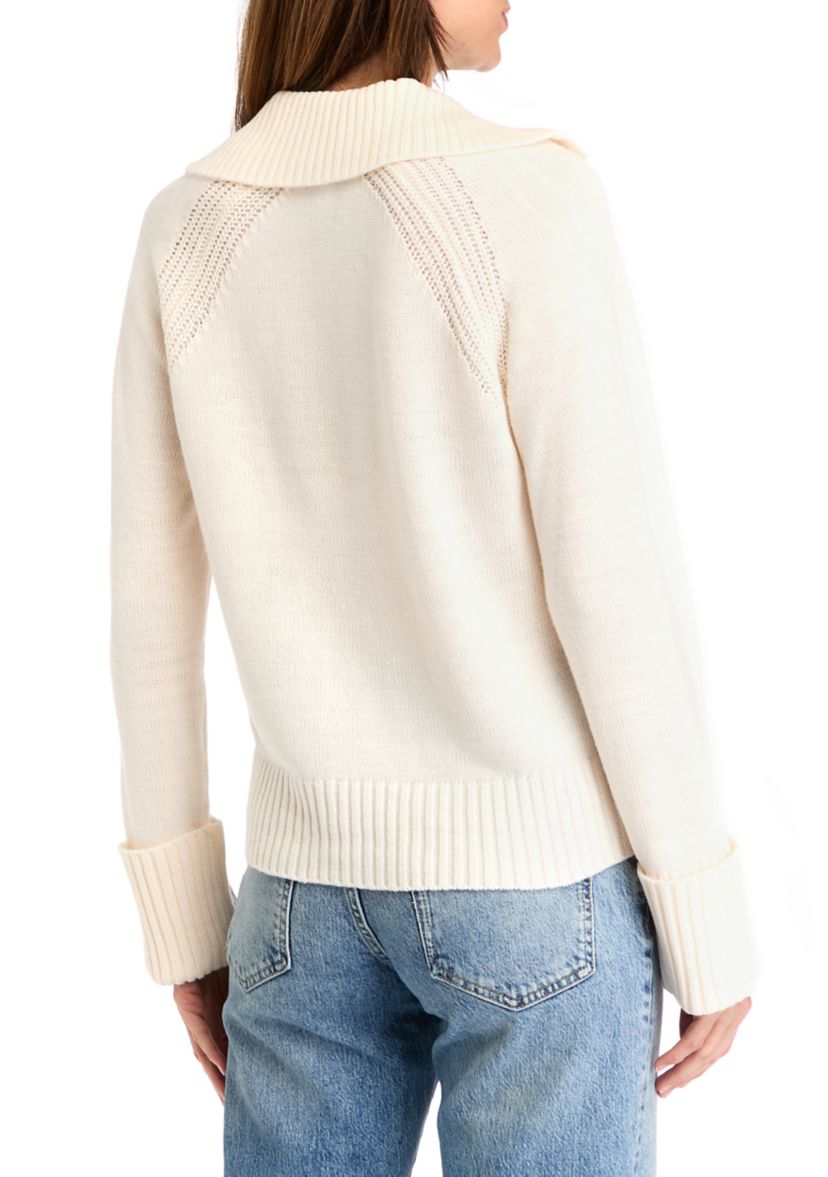 Womens Johnny Collar Sweater 
