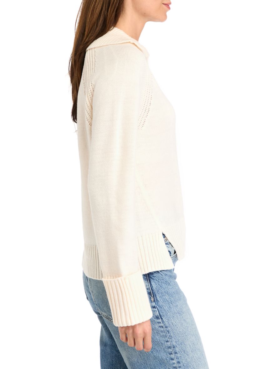 Womens Johnny Collar Sweater 