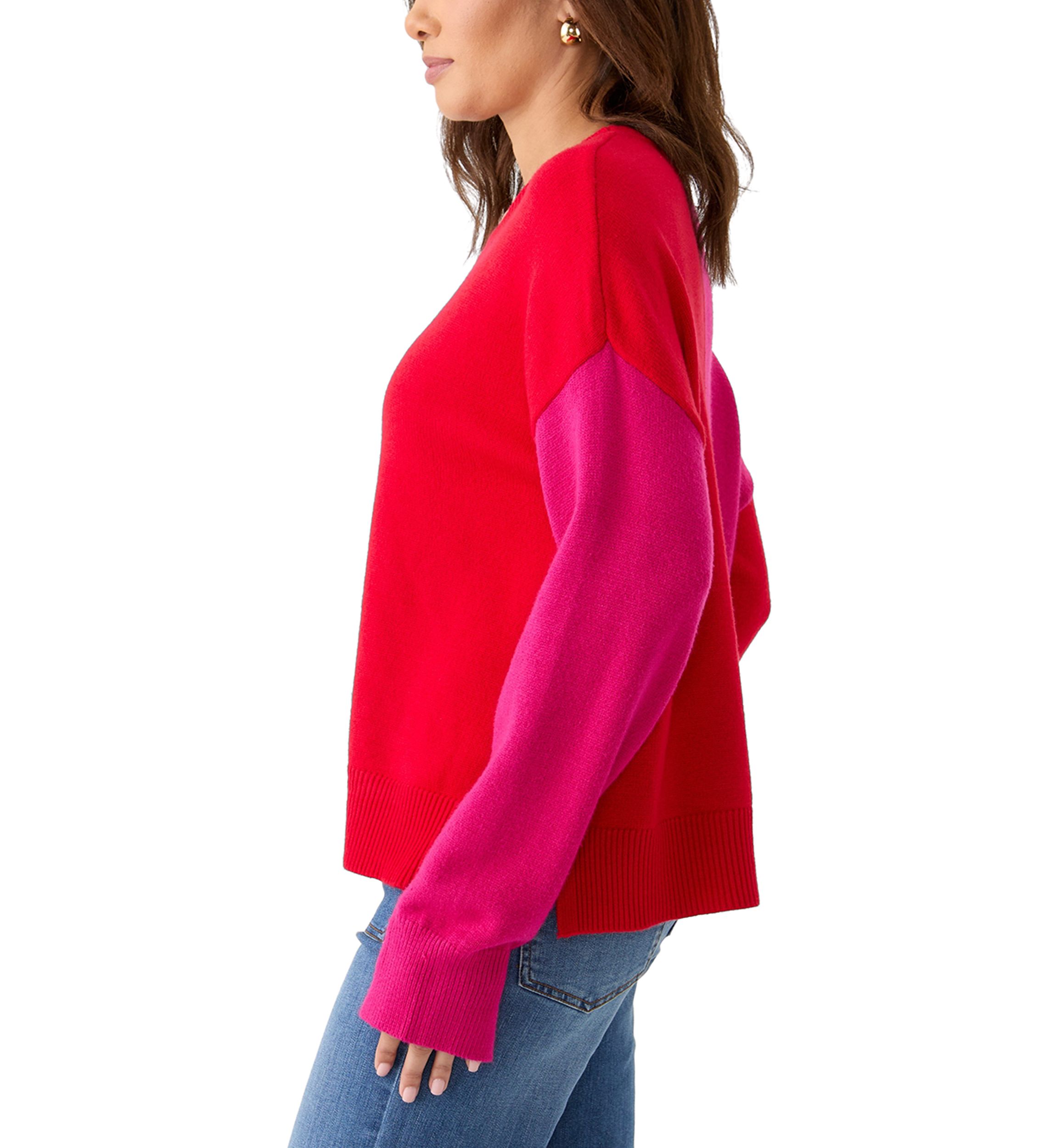 Womens Color Block Sweater 