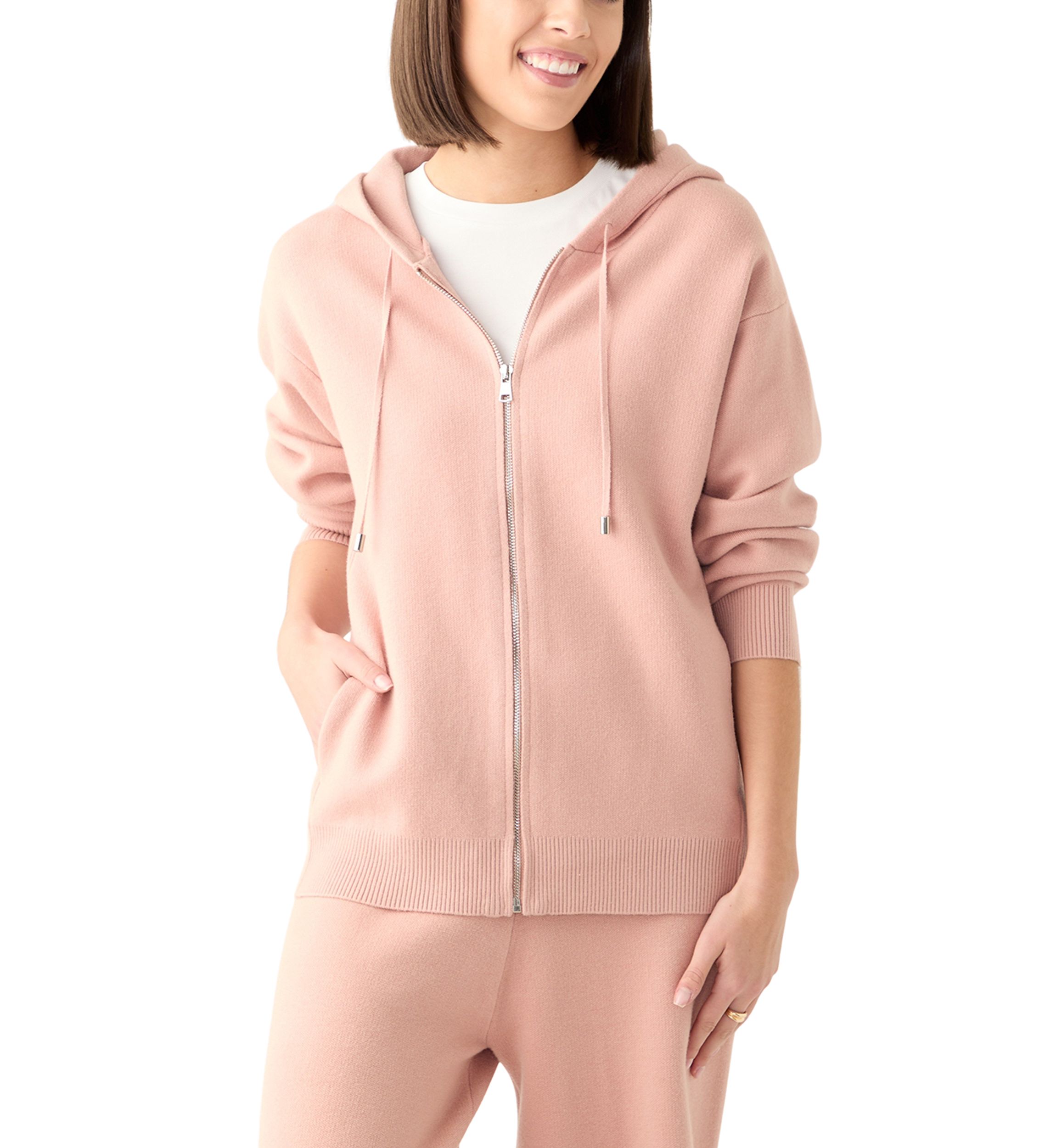 Womens Long Sleeve Full Zip Hoodie