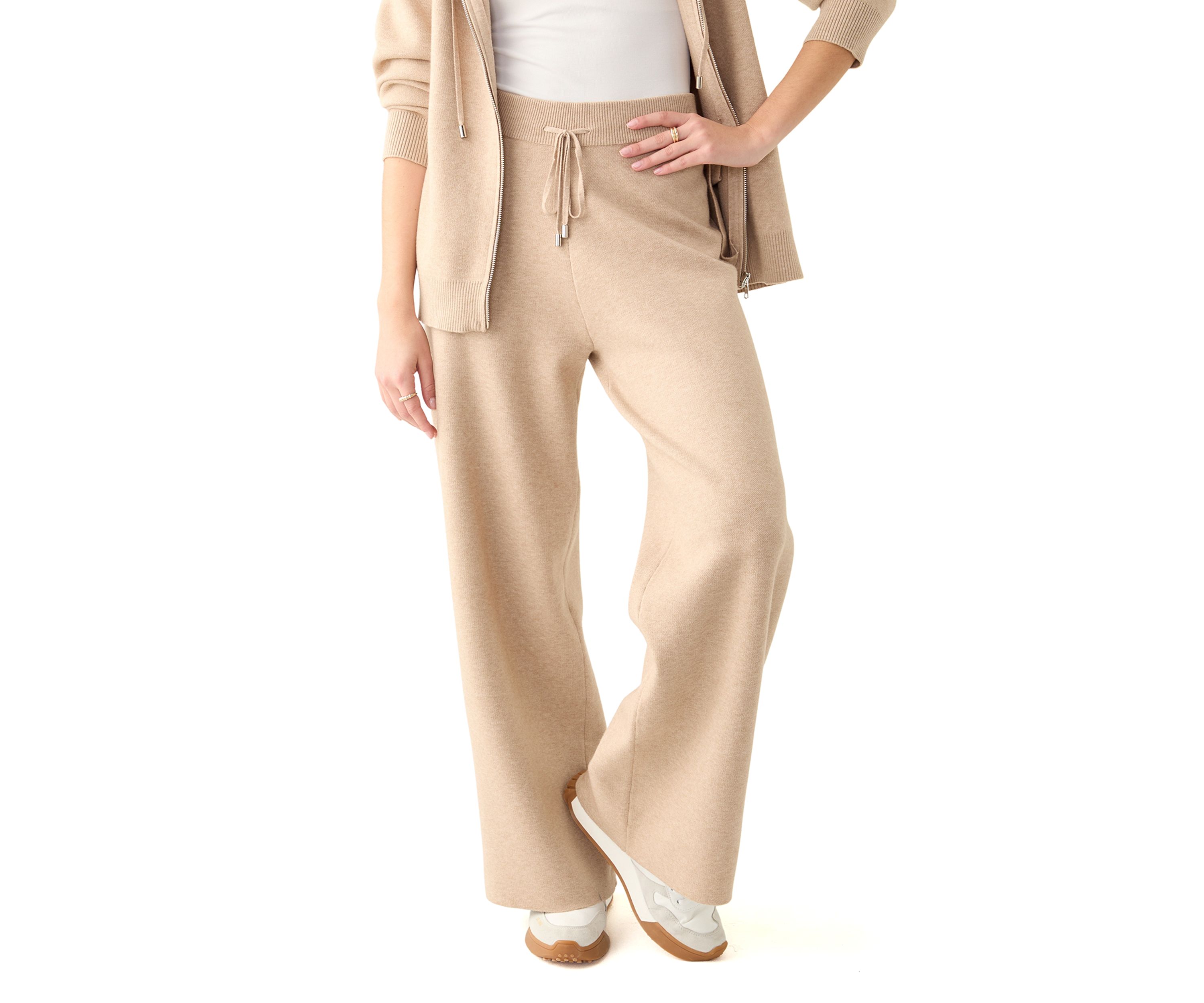 Womens Wide Leg Sweater Pants