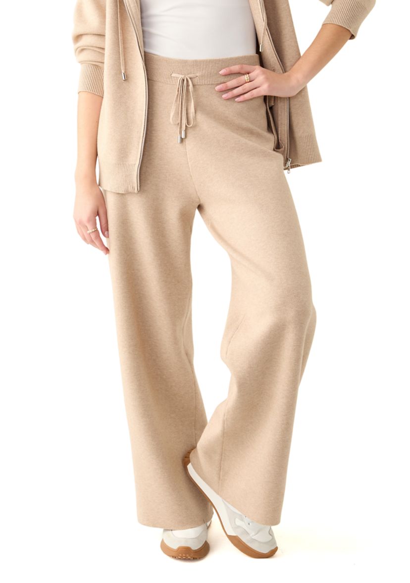 Womens Wide Leg Sweater Pants