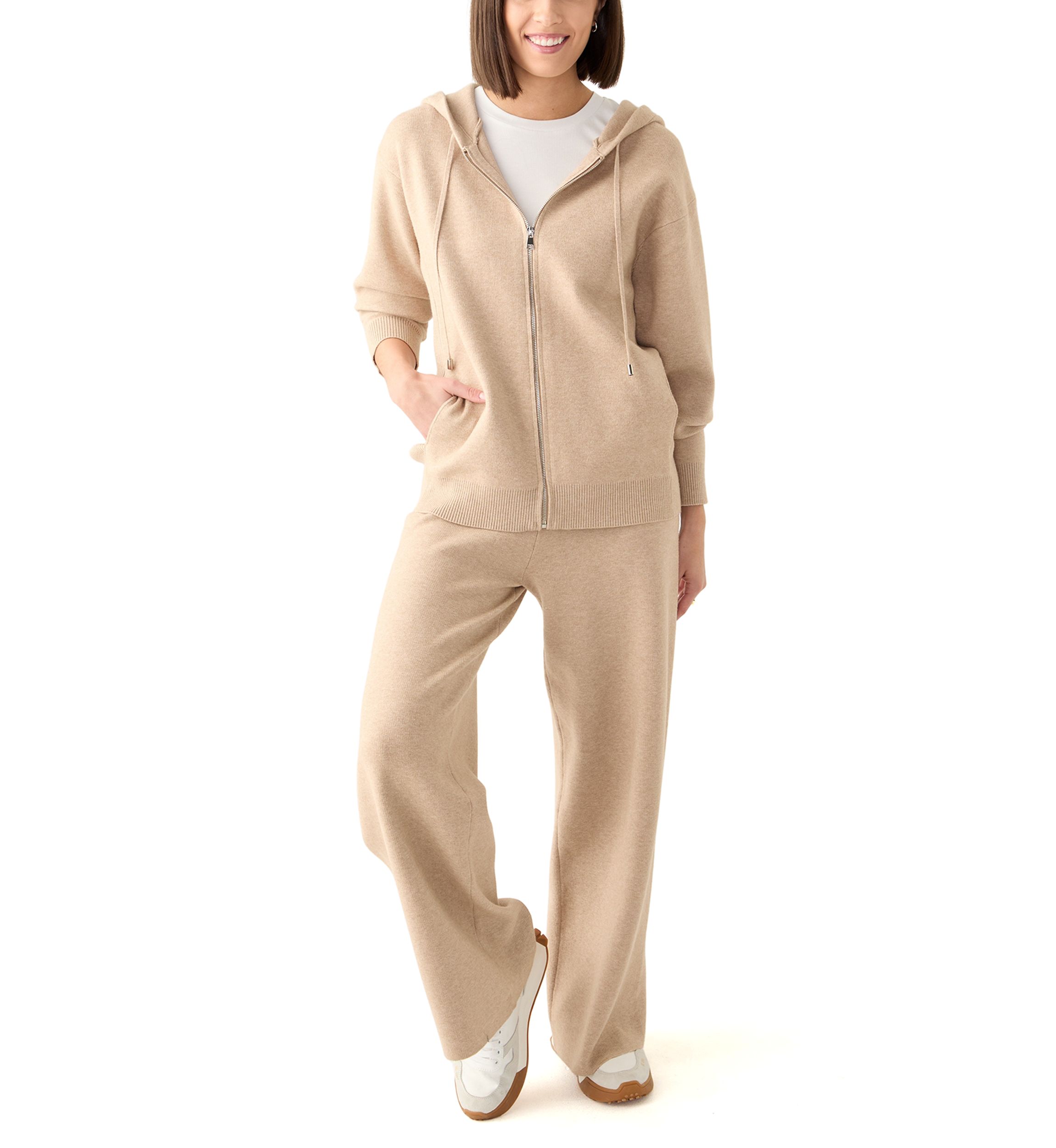 Womens Wide Leg Sweater Pants