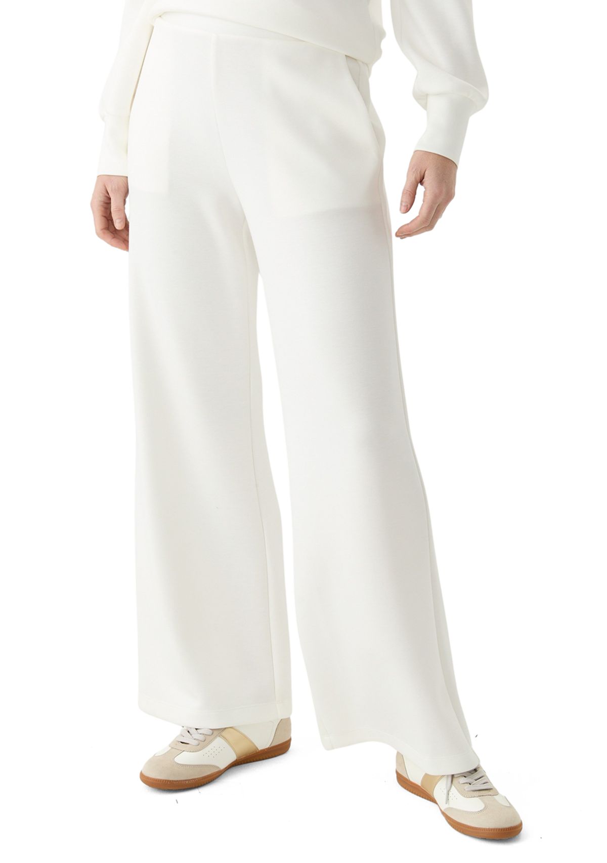 Womens Scuba Wide Leg Pants