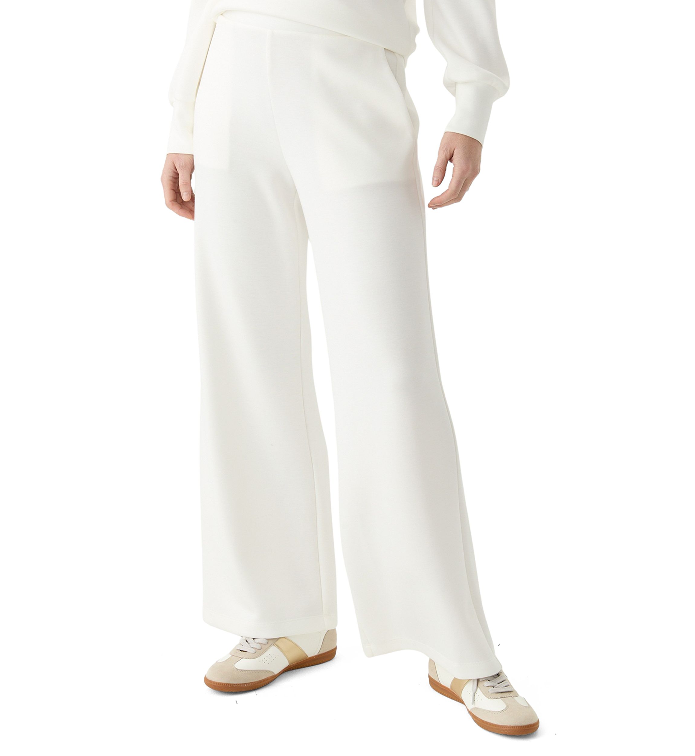 Womens Scuba Wide Leg Pants