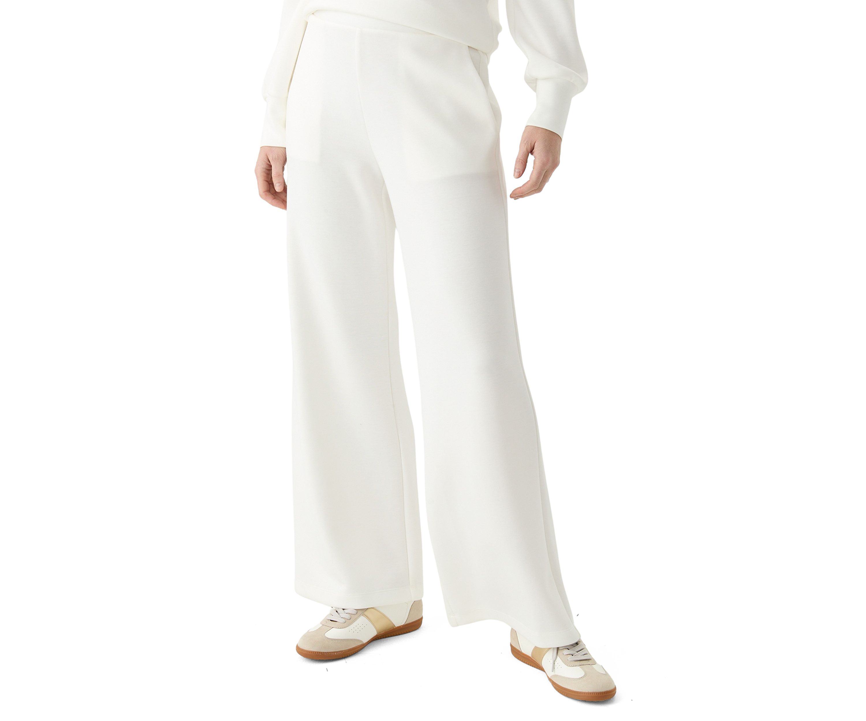 Womens Scuba Wide Leg Pants
