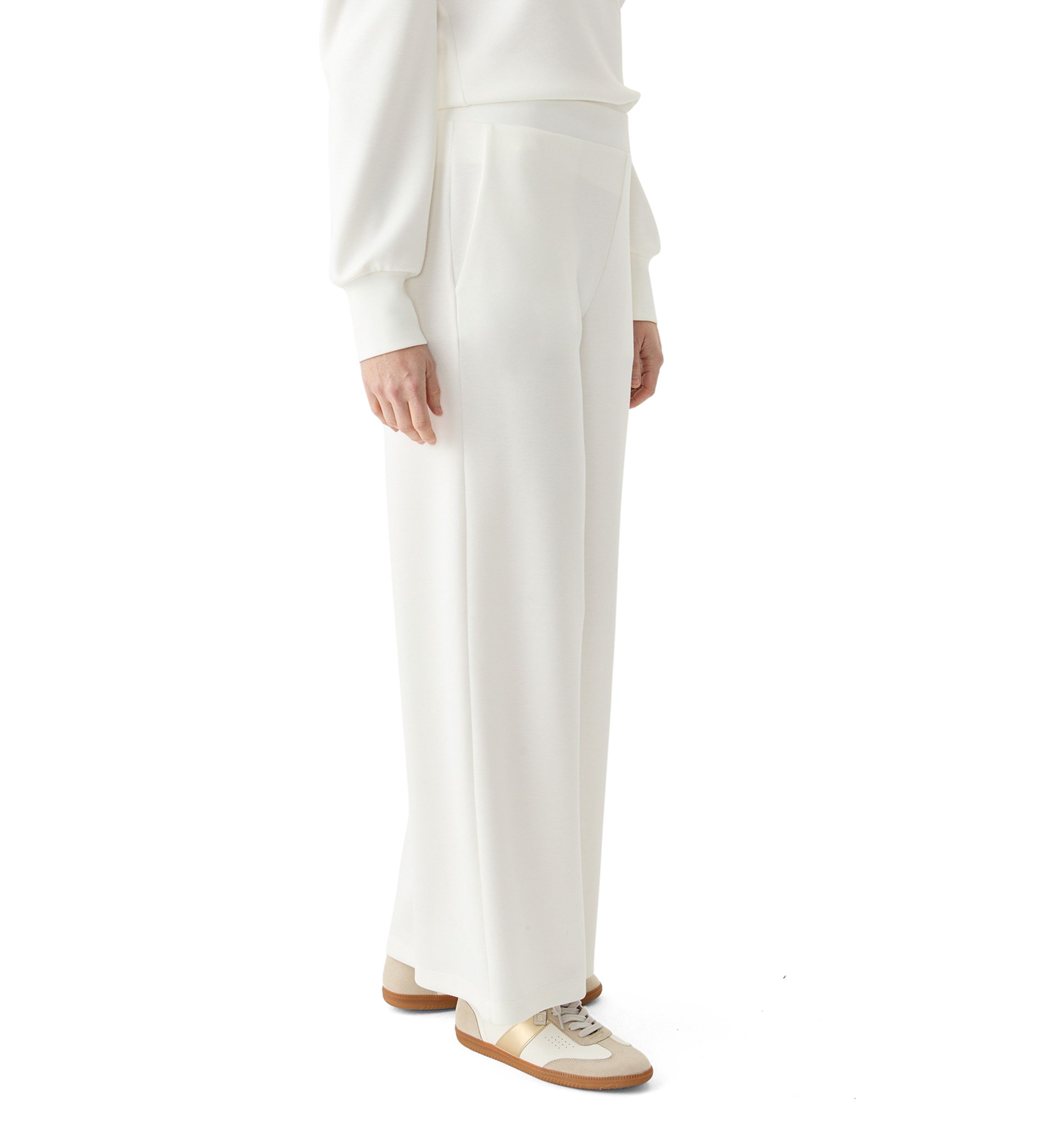 Womens Scuba Wide Leg Pants