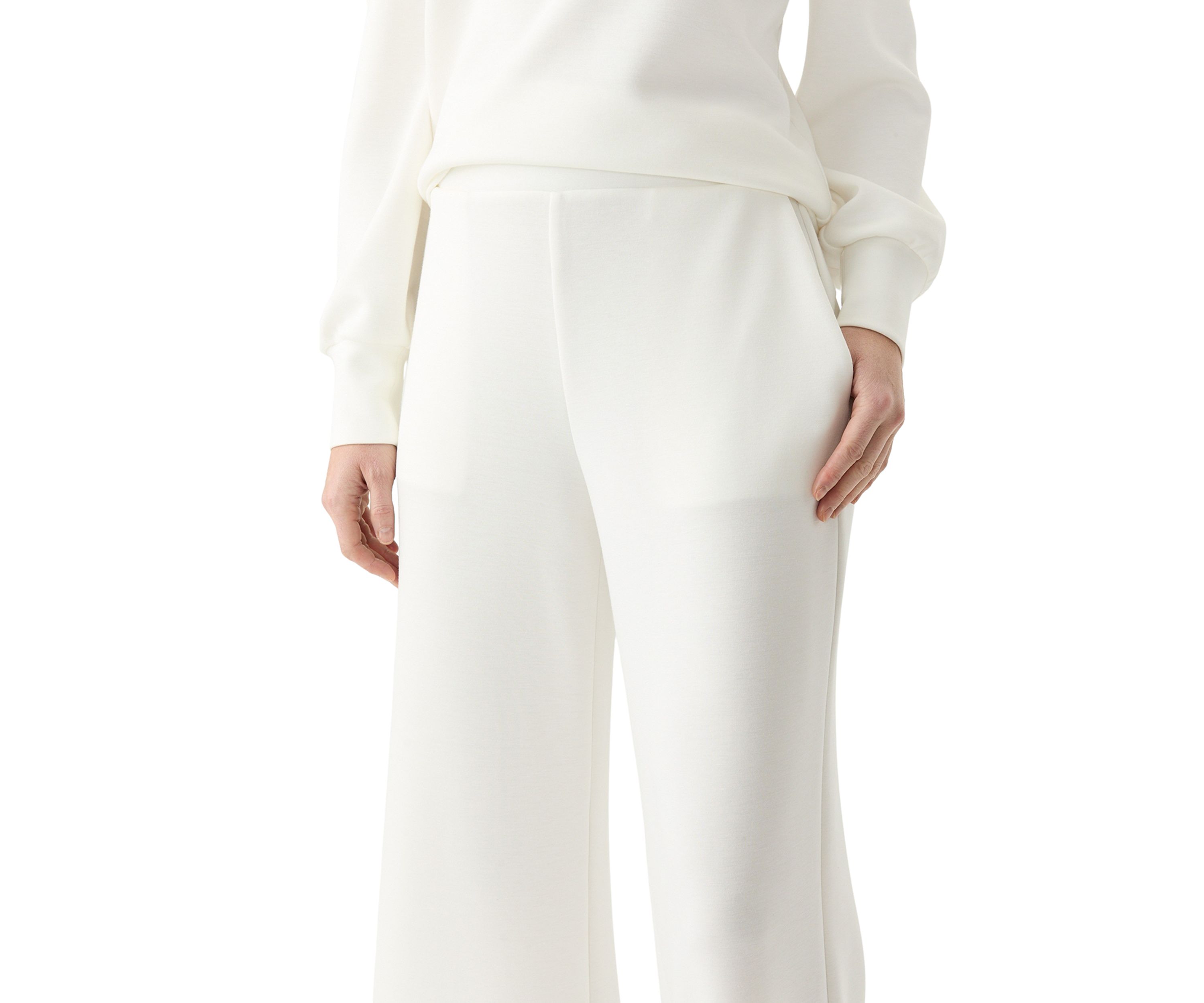 Womens Scuba Wide Leg Pants