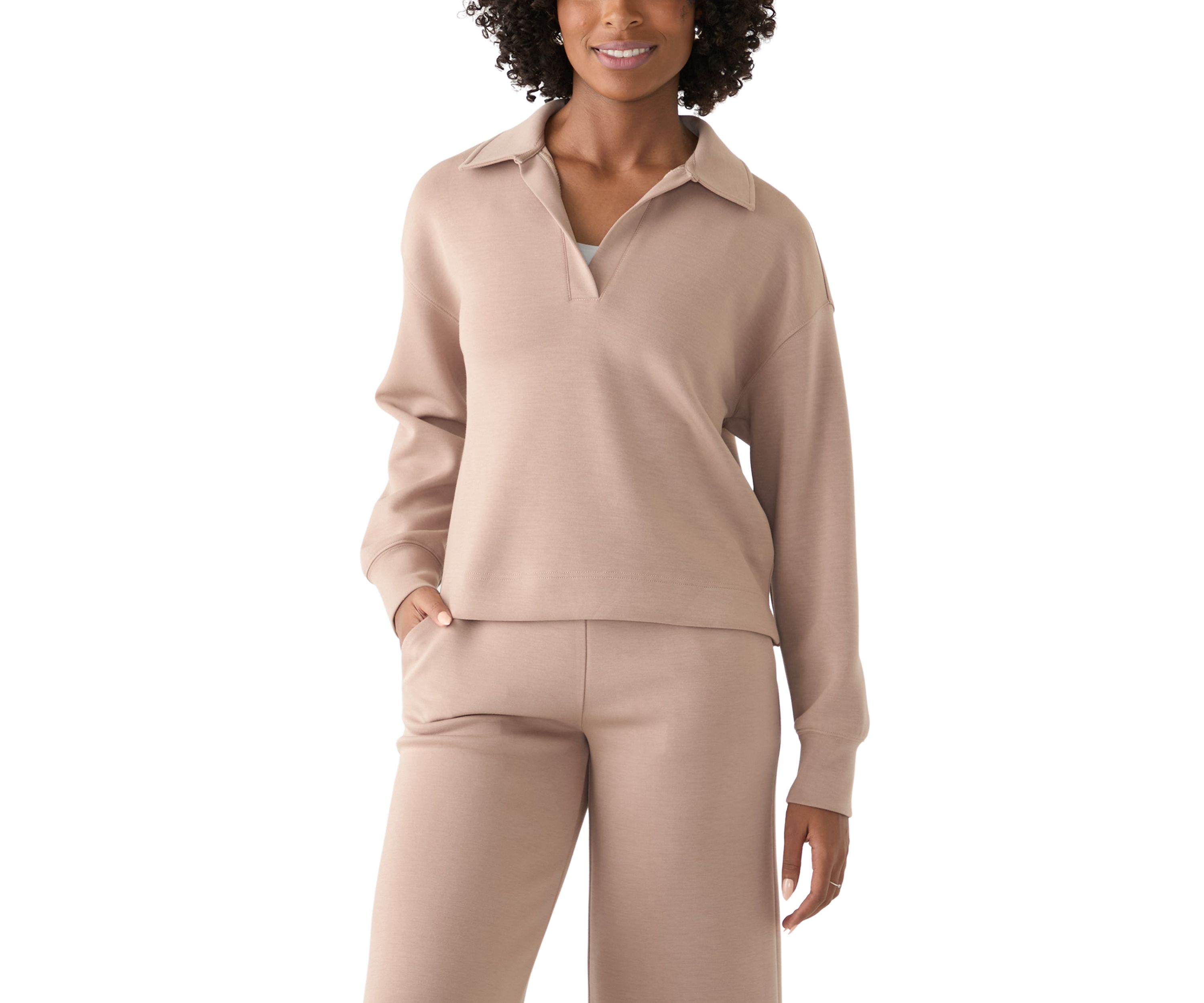 Womens Polo Collar Pullover