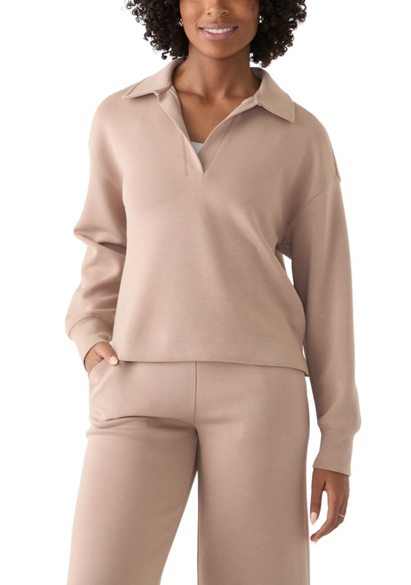 Womens Polo Collar Pullover