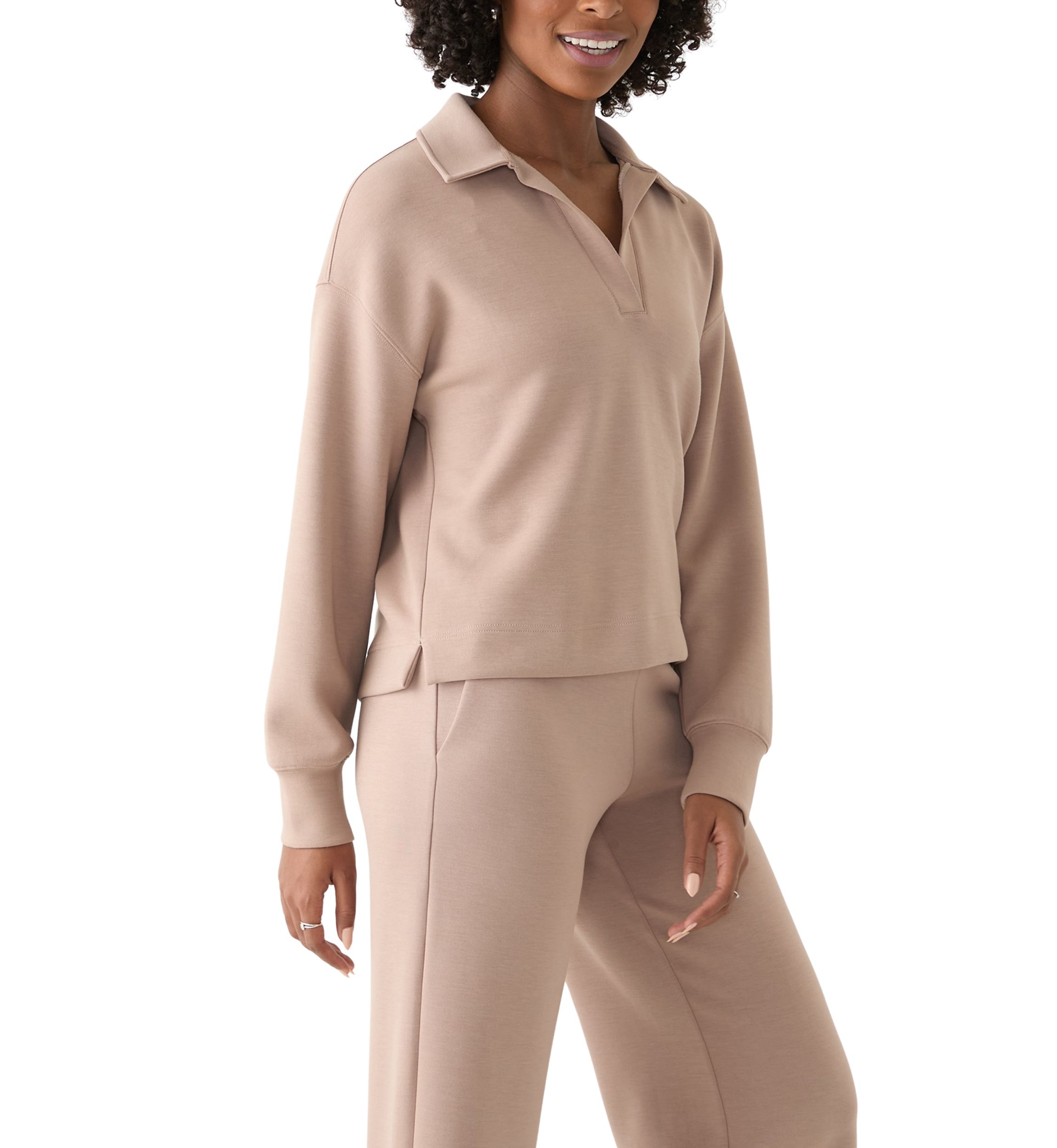 Womens Polo Collar Pullover
