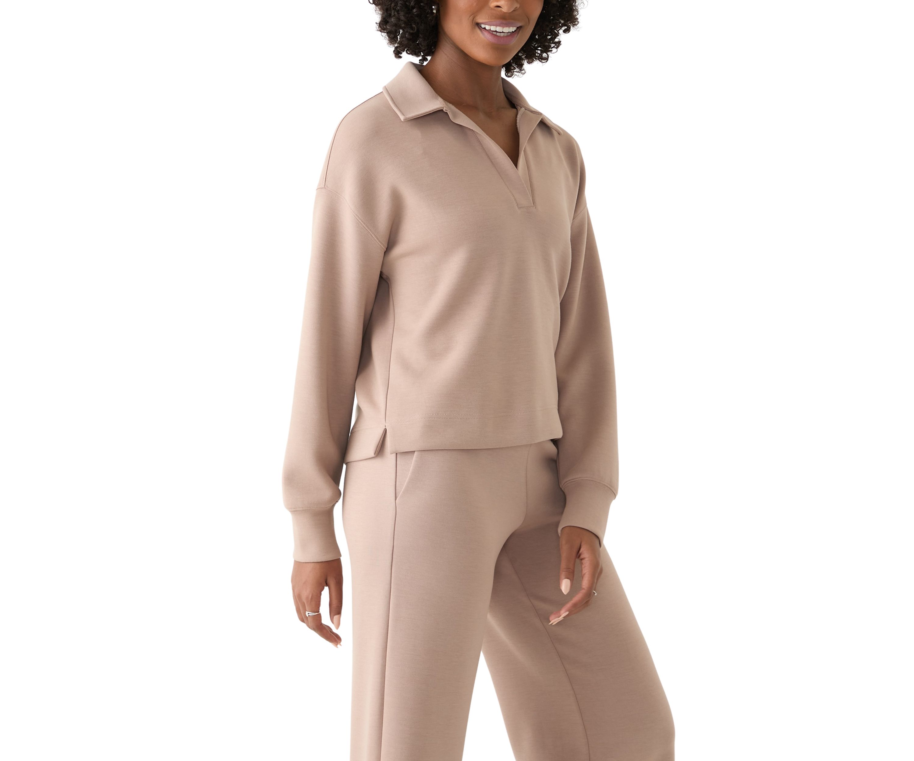 Womens Polo Collar Pullover