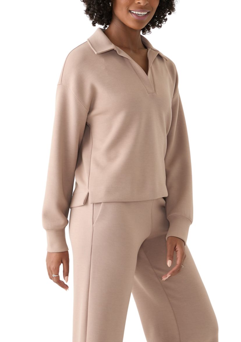 Womens Polo Collar Pullover