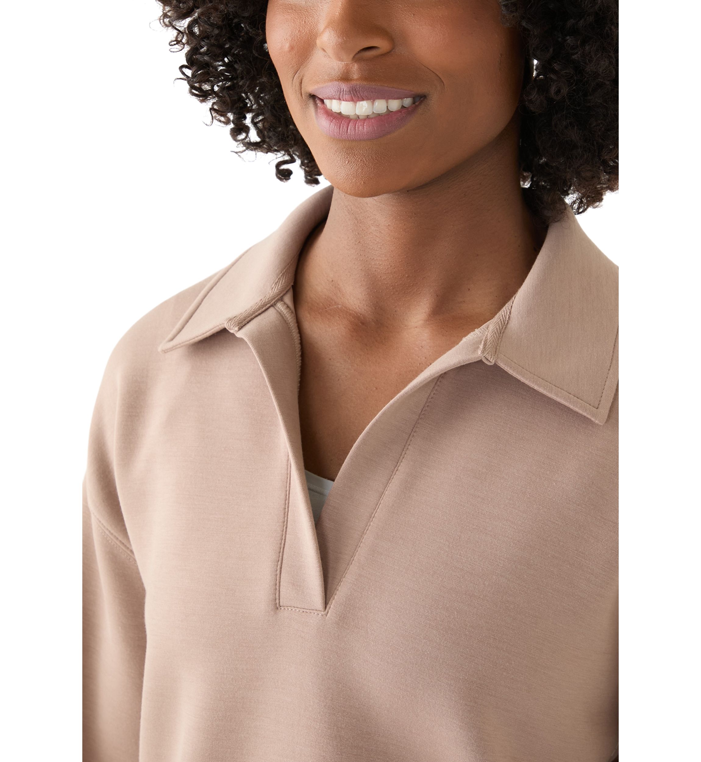 Womens Polo Collar Pullover