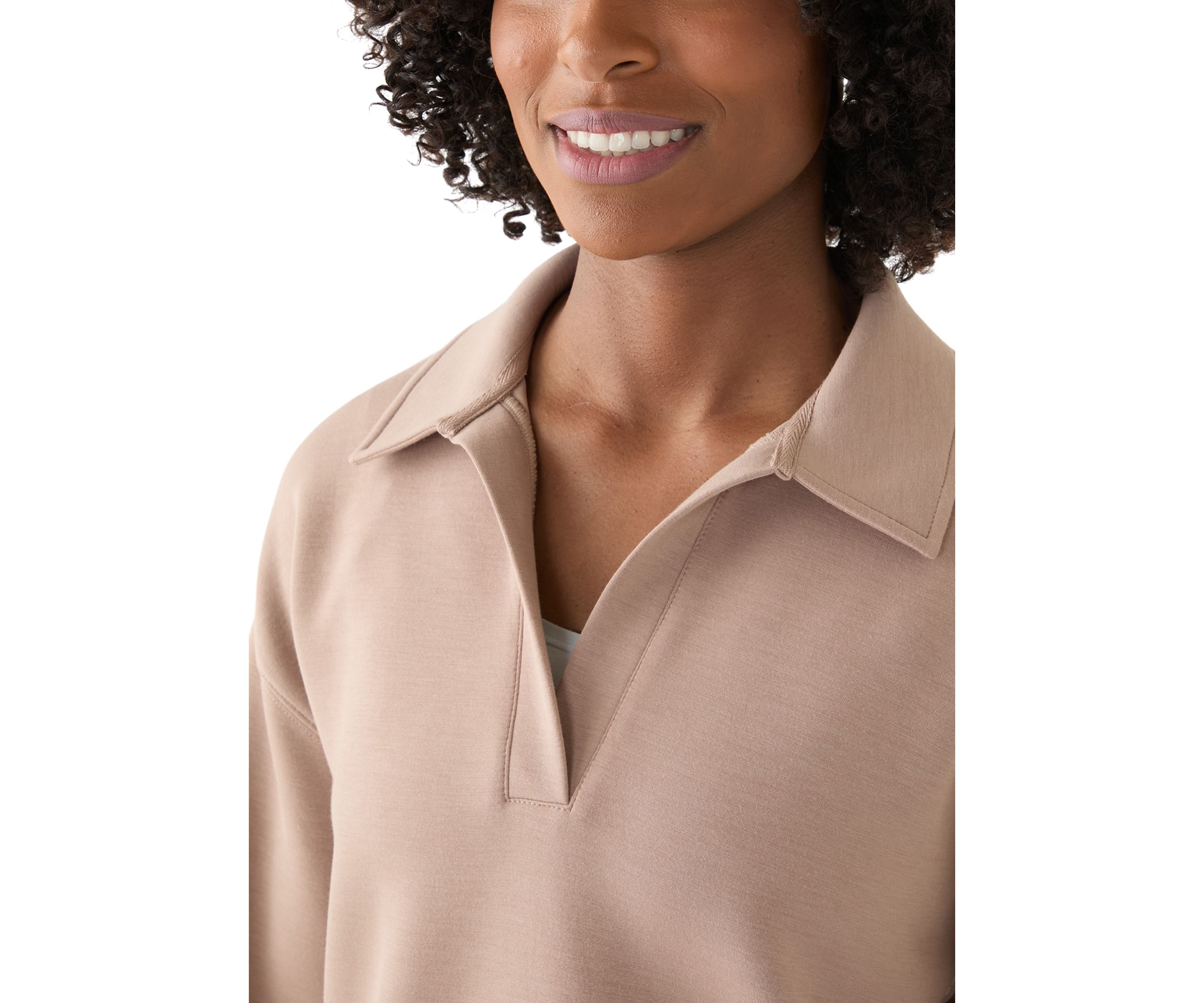 Womens Polo Collar Pullover
