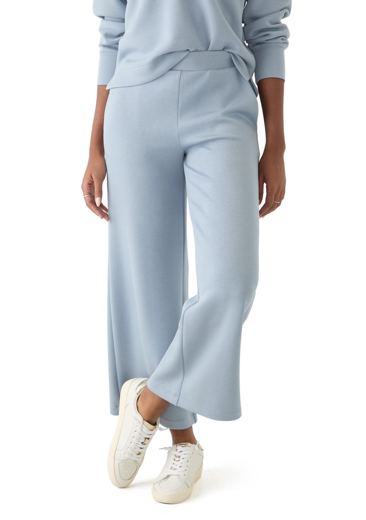 Womens Wide Leg Scuba Joggers