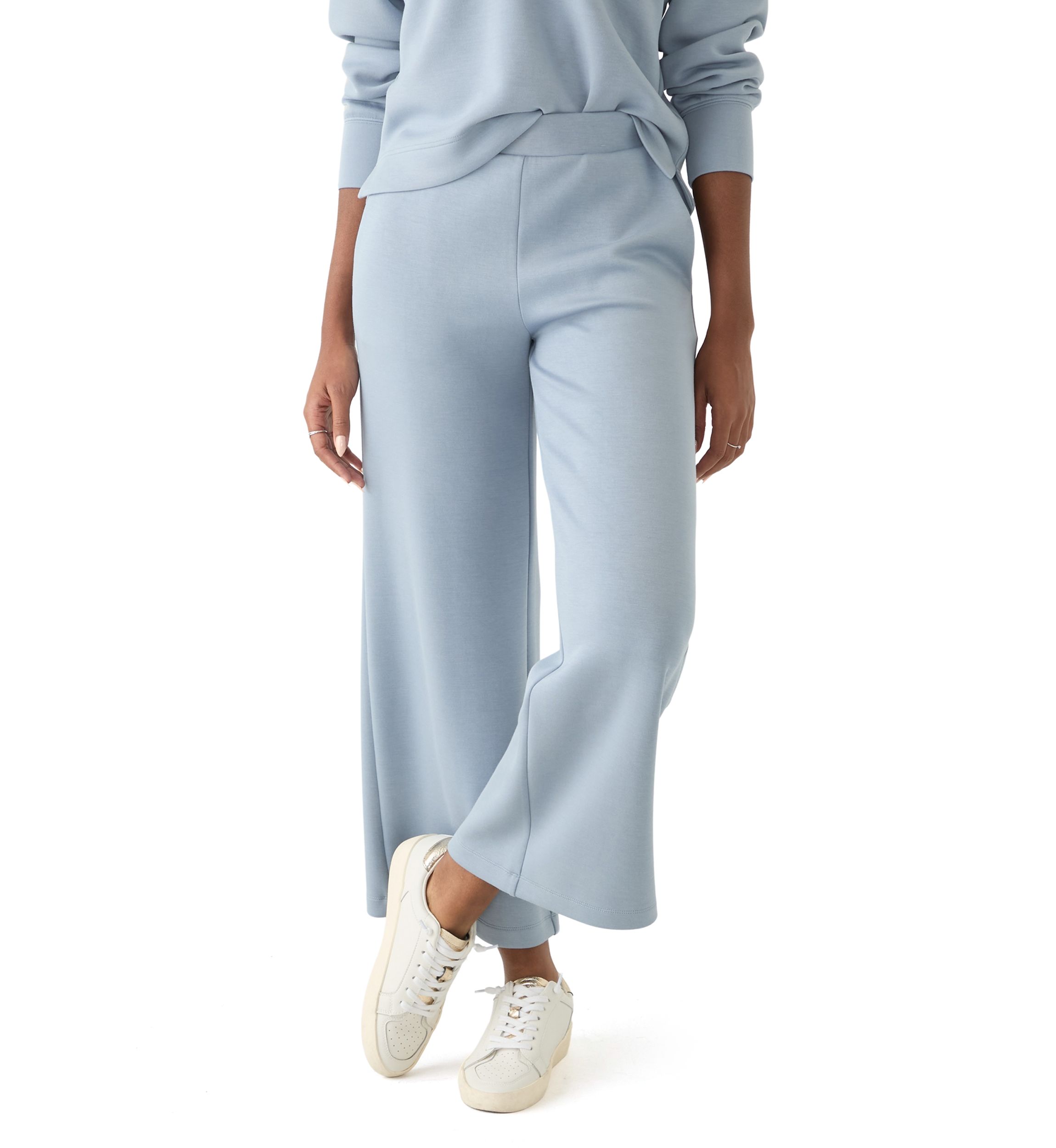 Womens Wide Leg Scuba Joggers