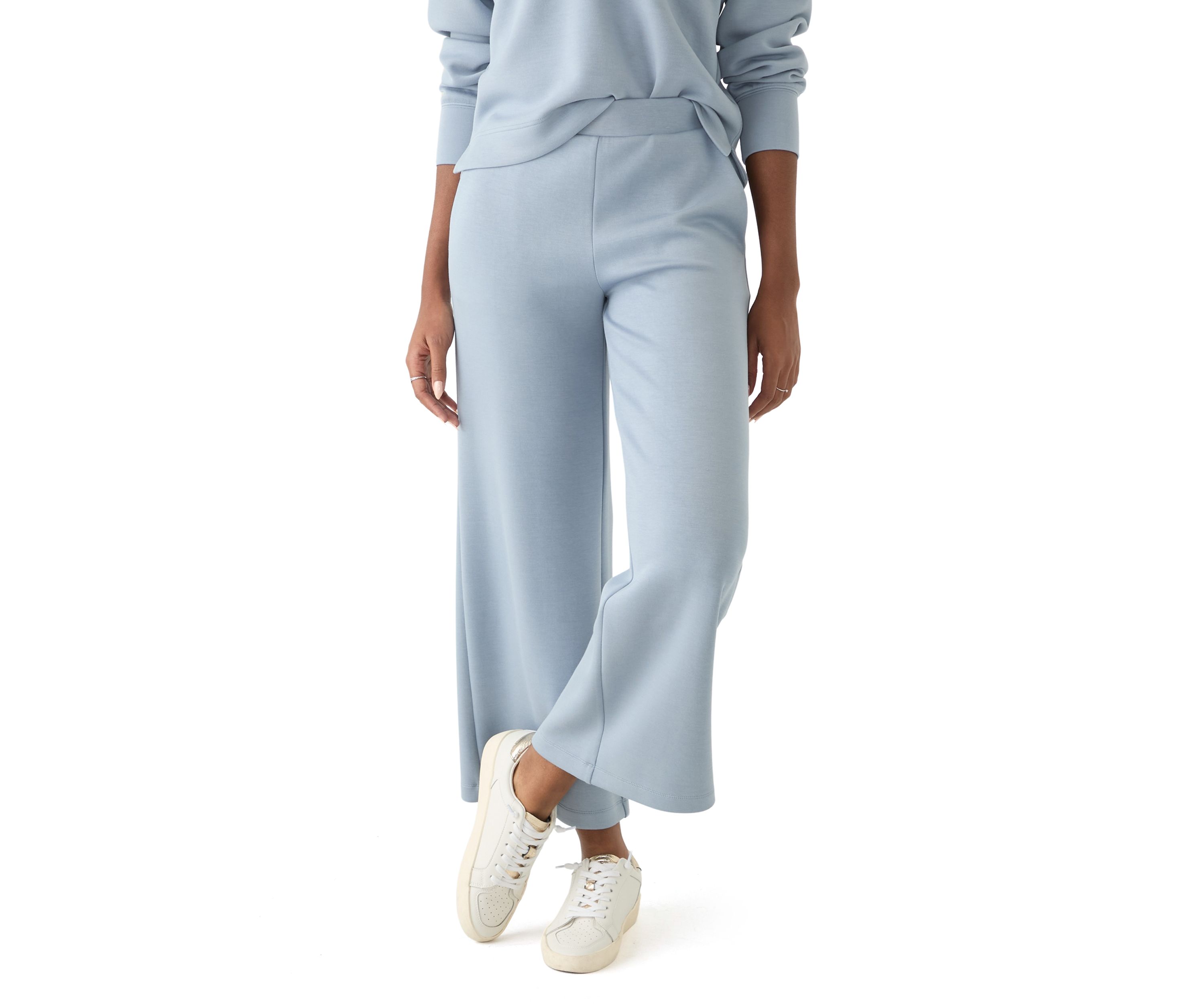 Womens Wide Leg Scuba Joggers
