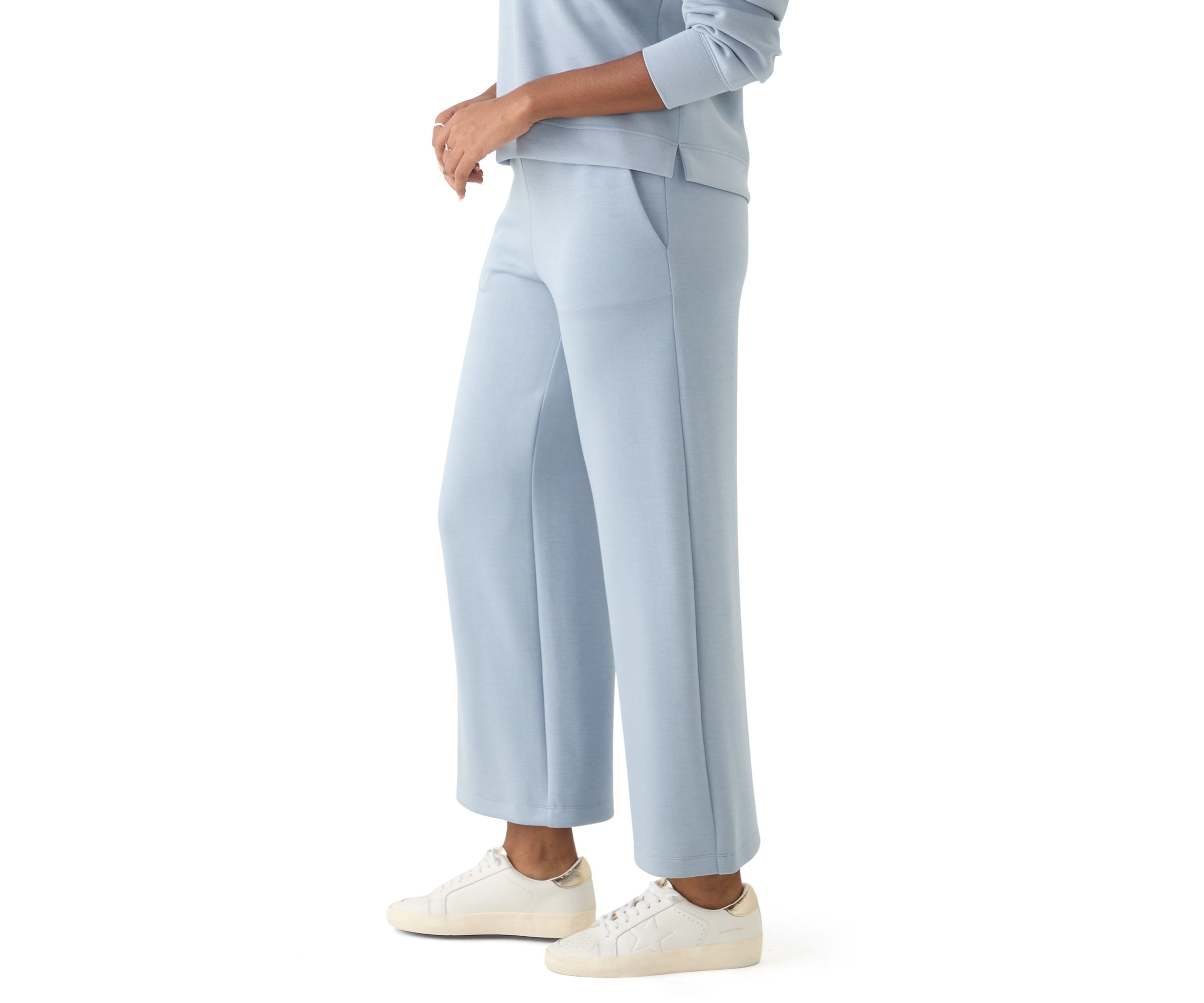 Womens Wide Leg Scuba Joggers