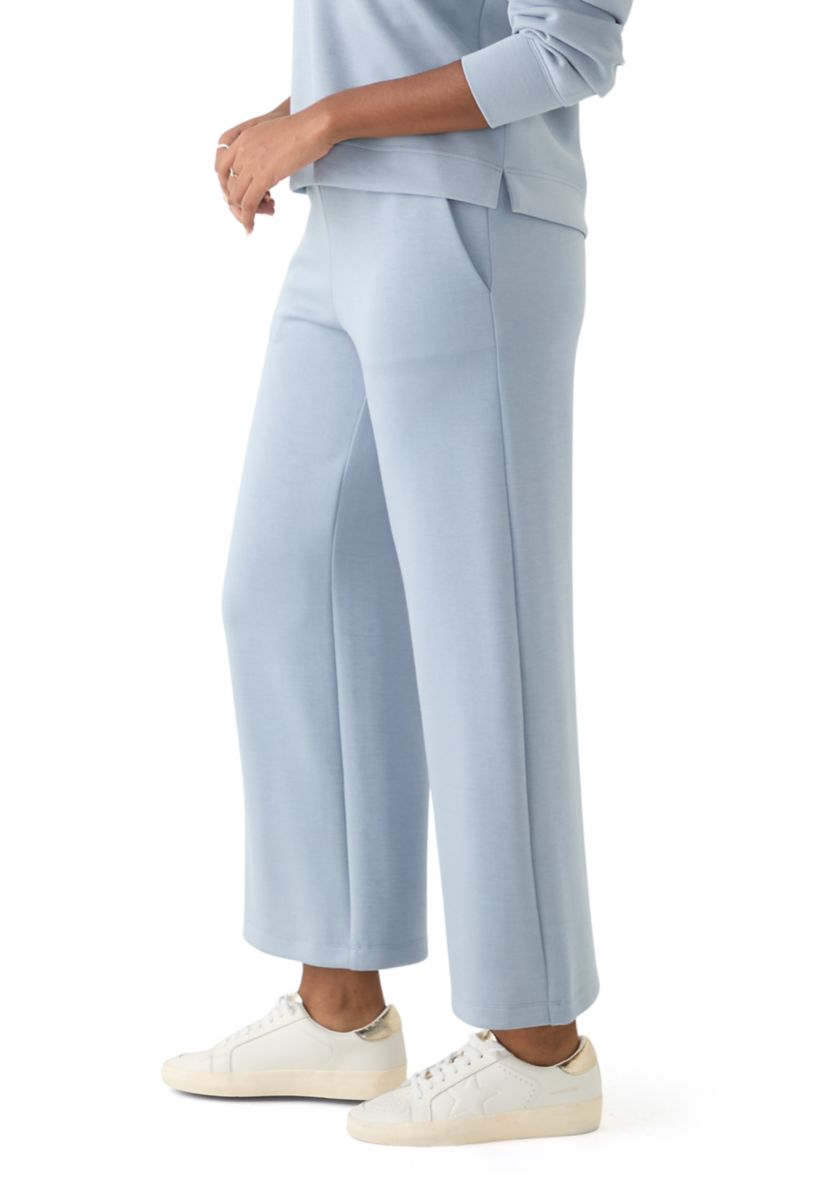 Womens Wide Leg Scuba Joggers