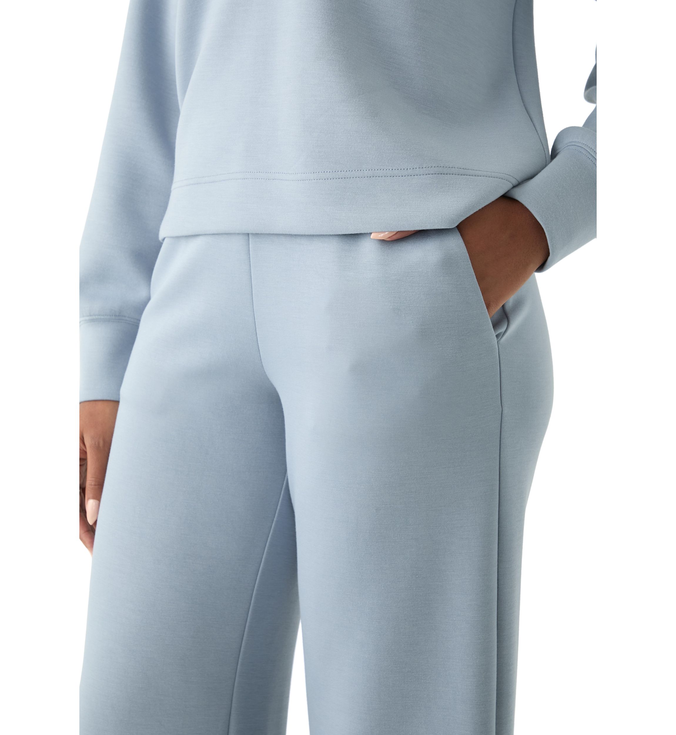 Womens Wide Leg Scuba Joggers