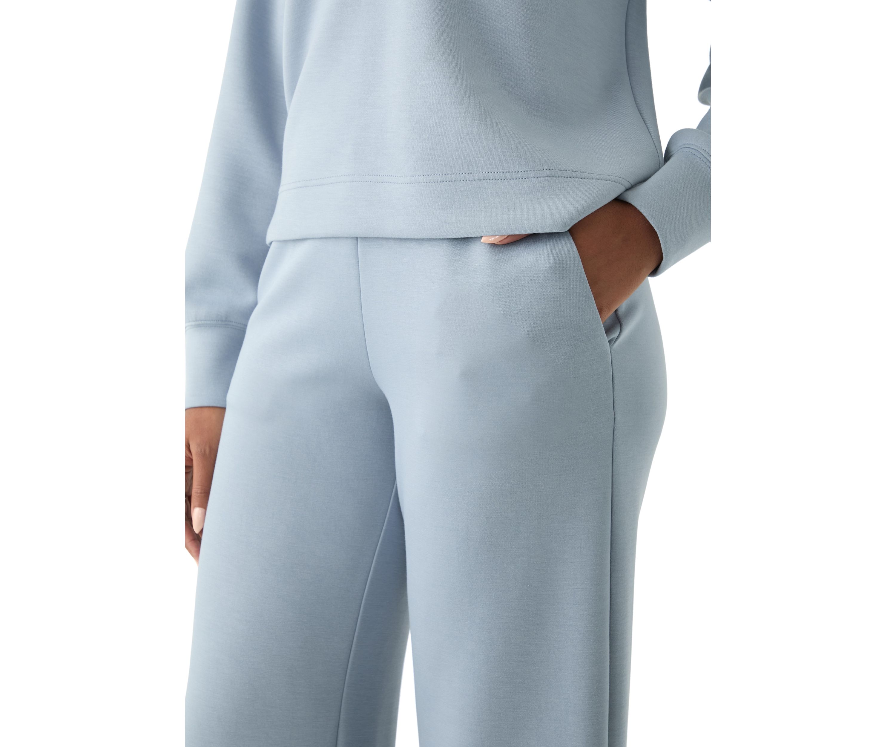 Womens Wide Leg Scuba Joggers