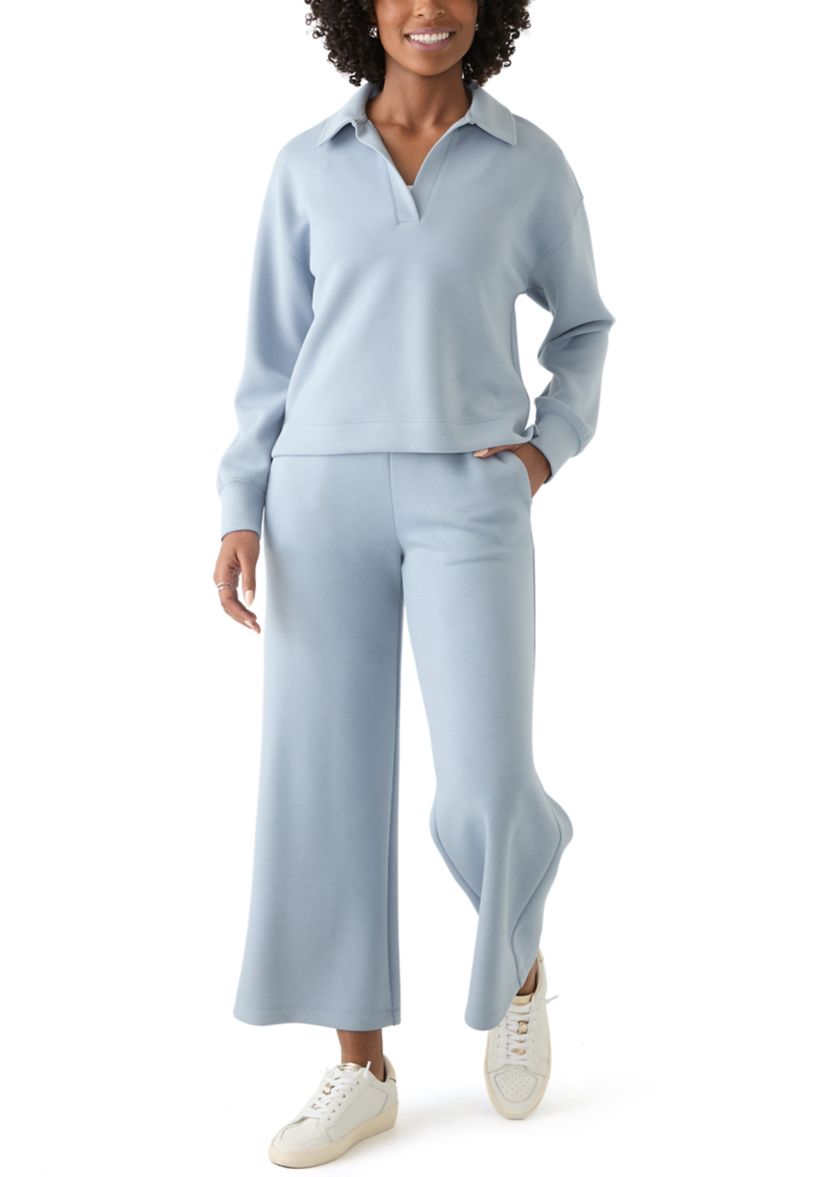 Womens Wide Leg Scuba Joggers