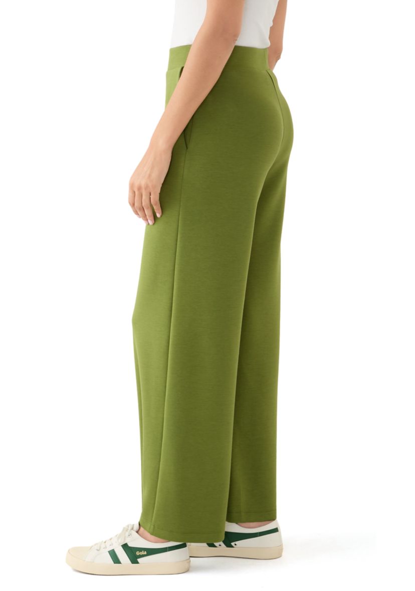 Womens Wide Leg Scuba Pants