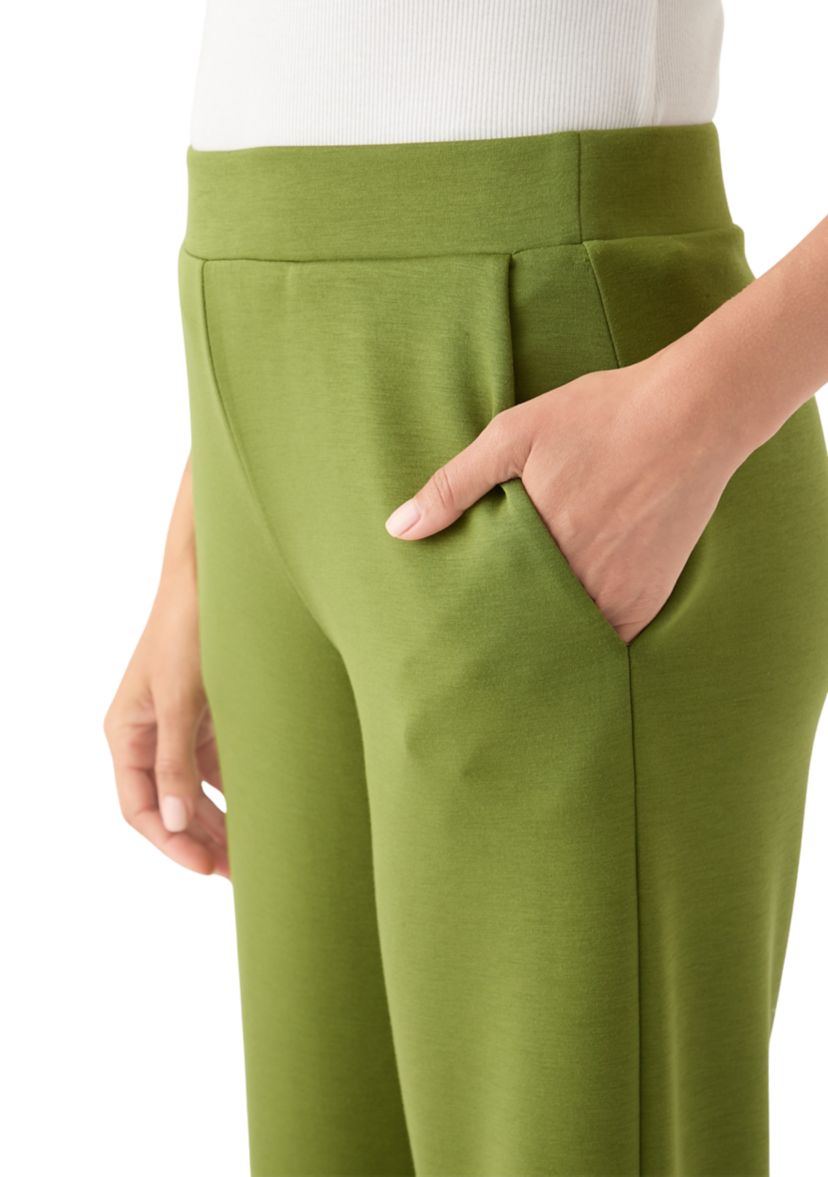 Womens Wide Leg Scuba Pants