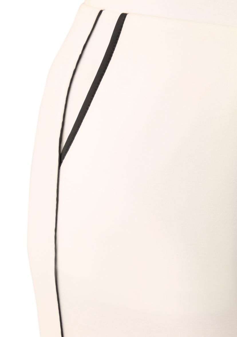 Womens Scuba Pants with Satin Piping