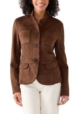 MUSE Republic Clothing Women's Mandarin Collar Jacket, Small