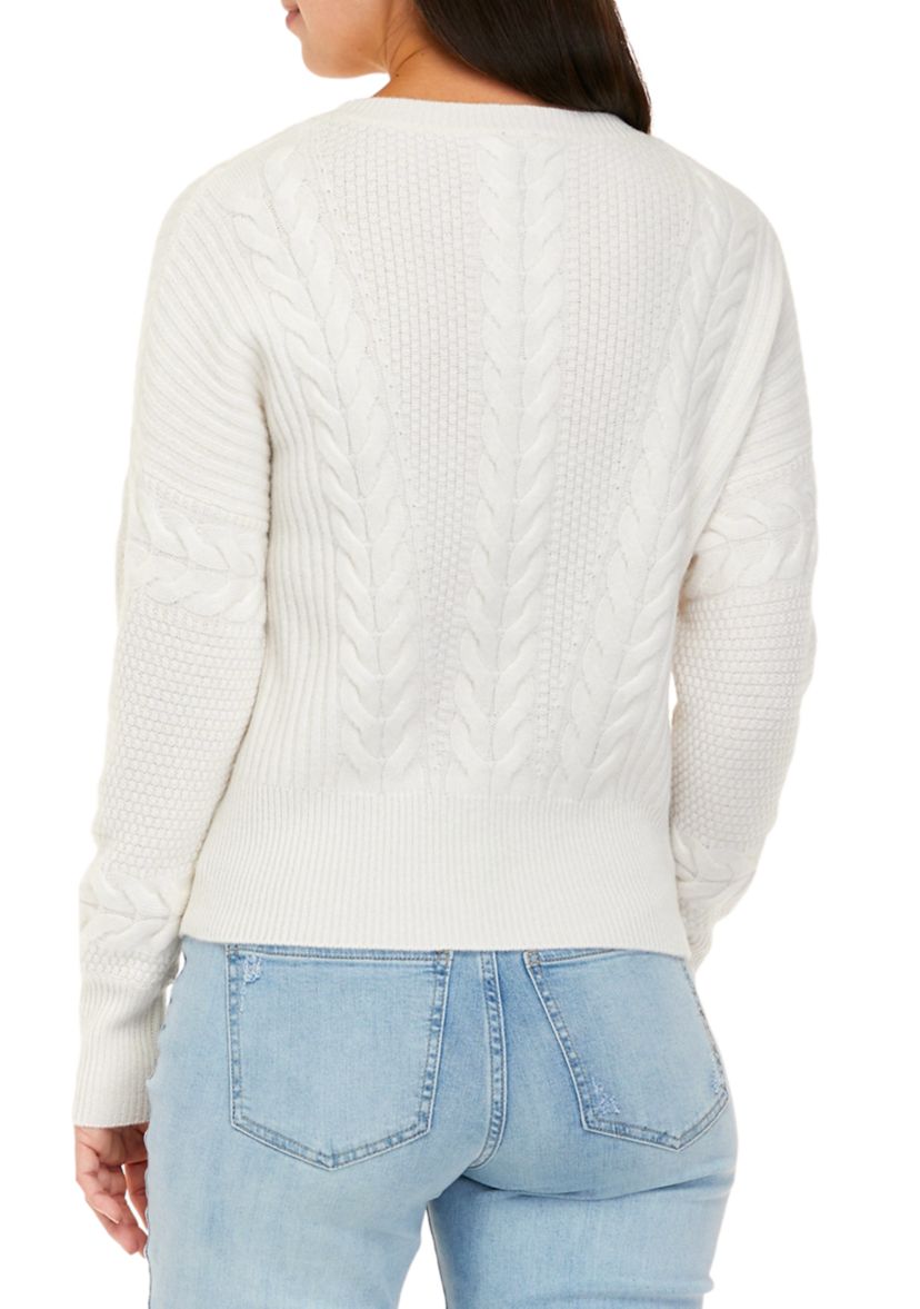 Womens Cashmere Cable Pullover Sweater