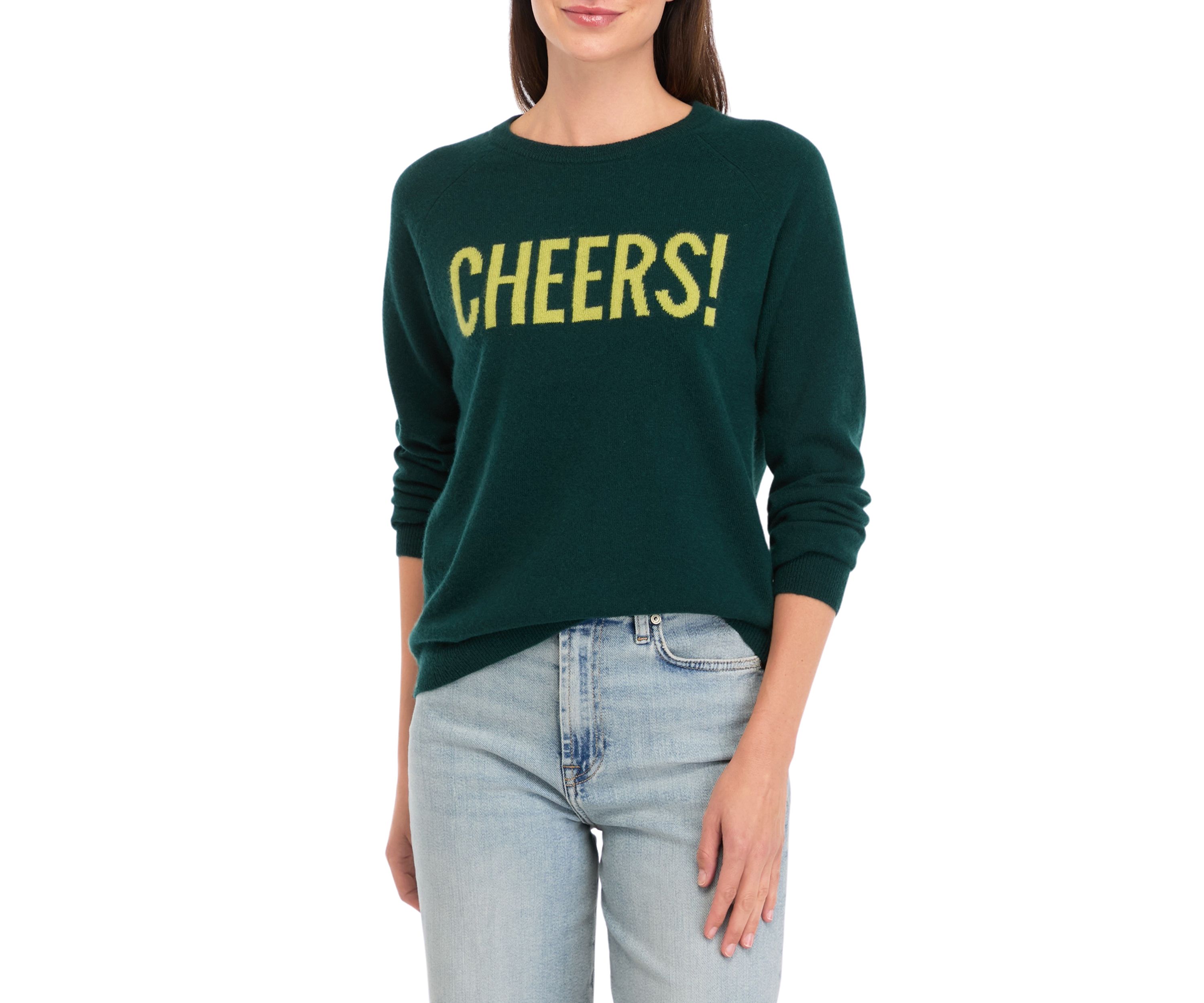 Womens Cashmere Cheers Sweater 