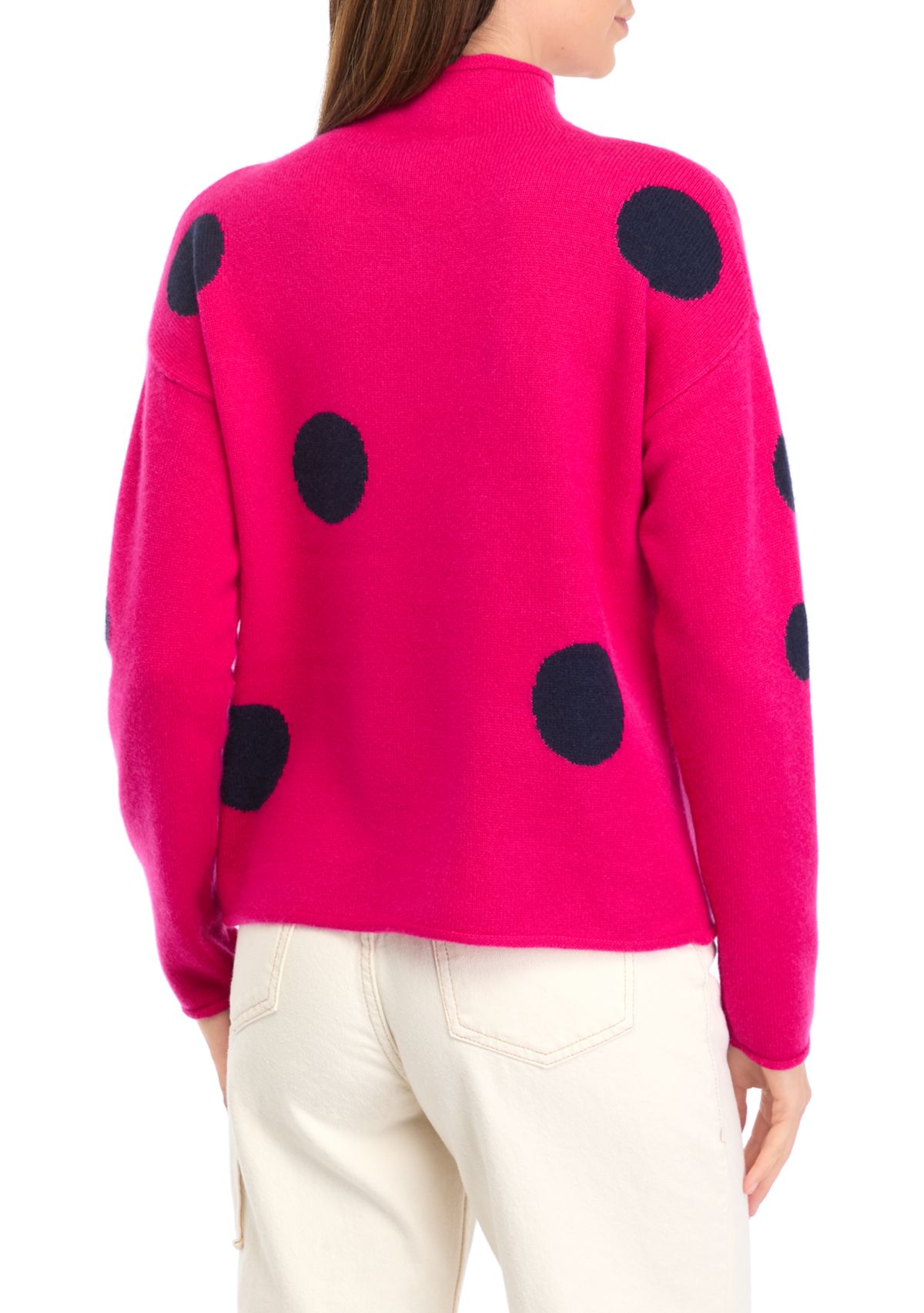 Womens Polka Dot Cashmere Sweater 