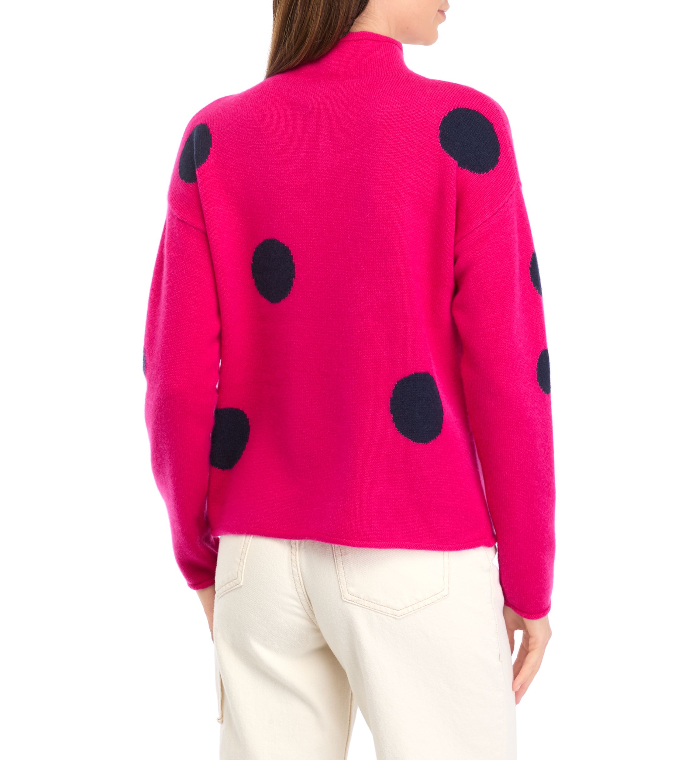 Womens Polka Dot Cashmere Sweater 