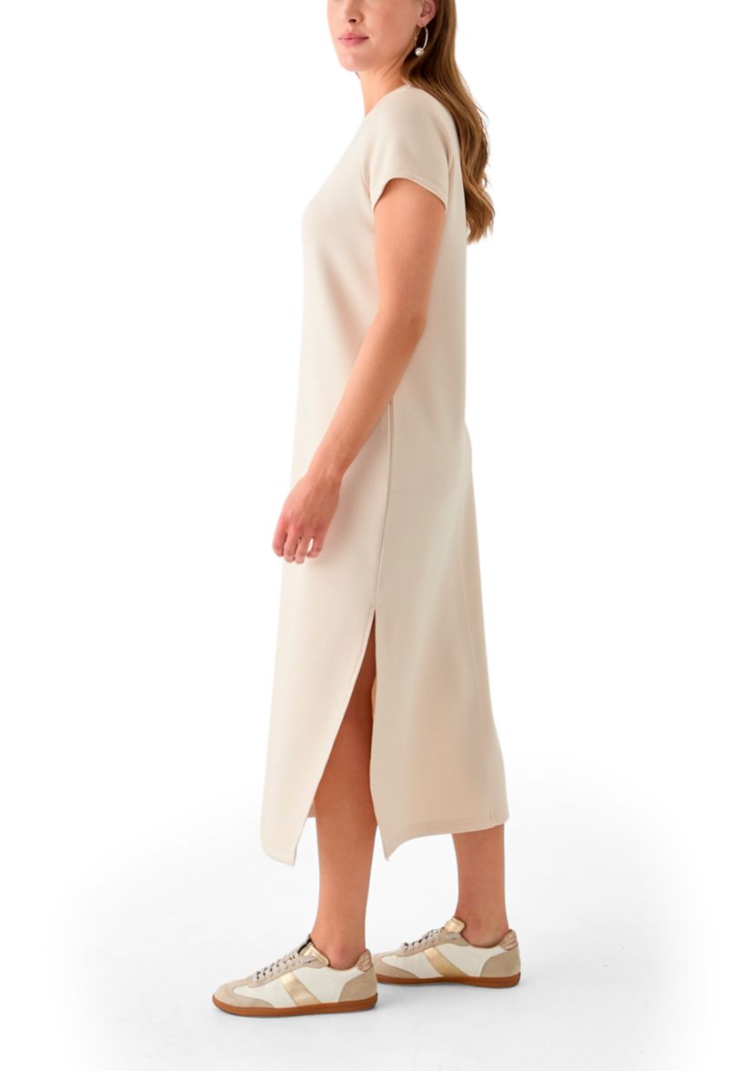 Womens Short Sleeve Scuba Midi Dress