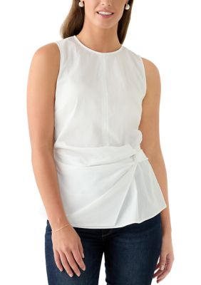 Jason Wu Women's Sleeveless Twist Front Top, White, Small