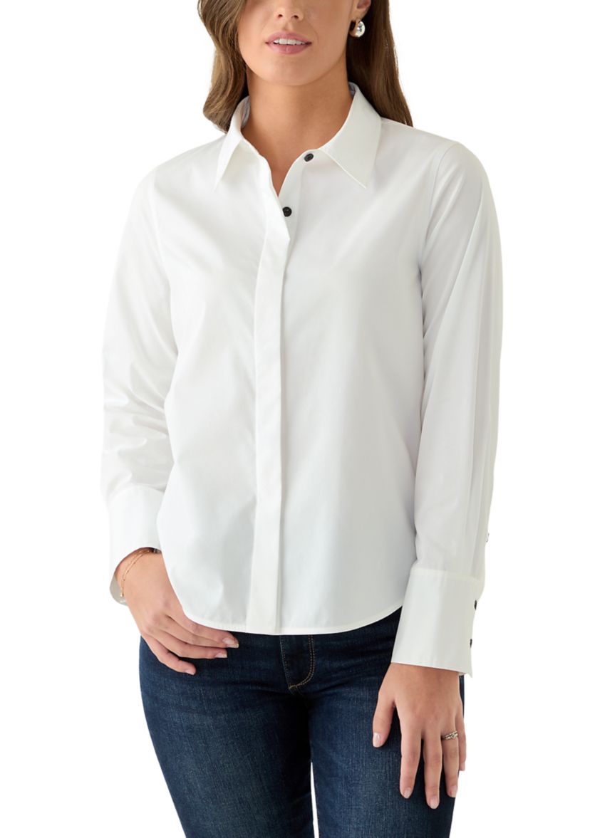 Womens Long Sleeve Button Down Shirt