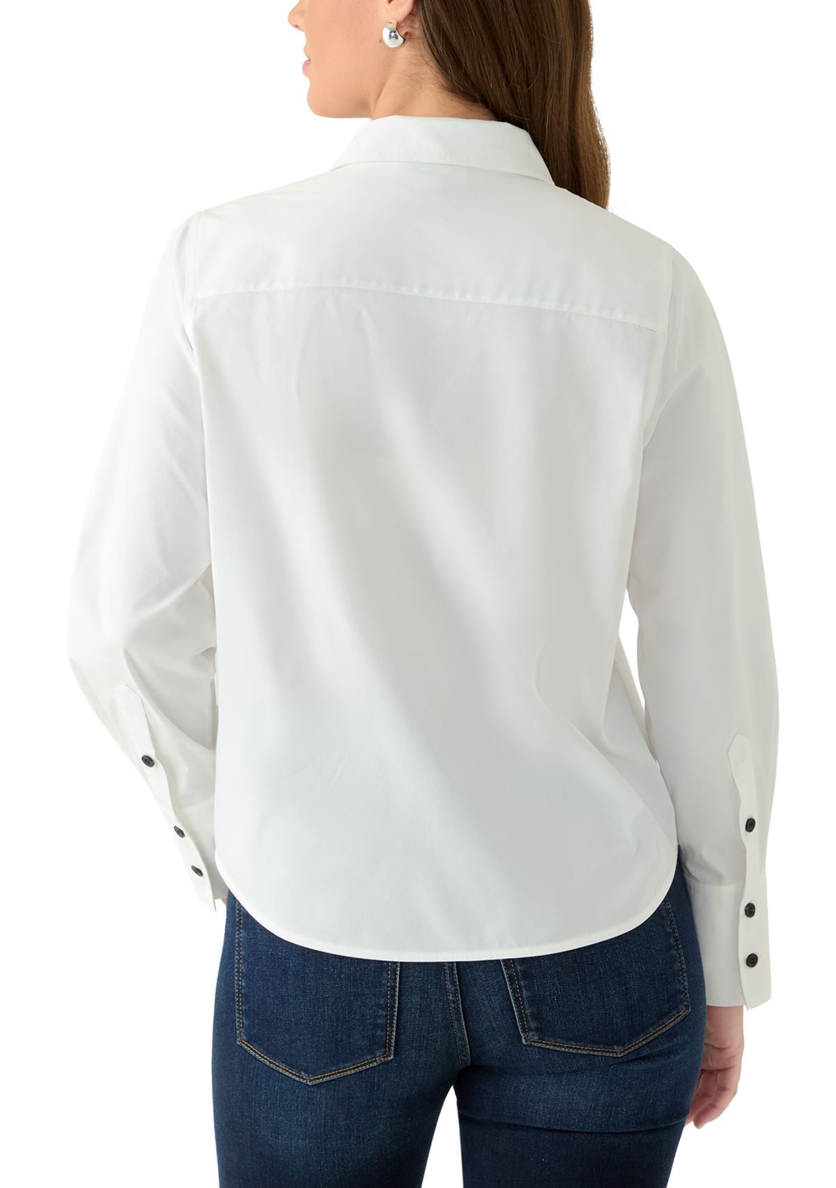 Womens Long Sleeve Button Down Shirt
